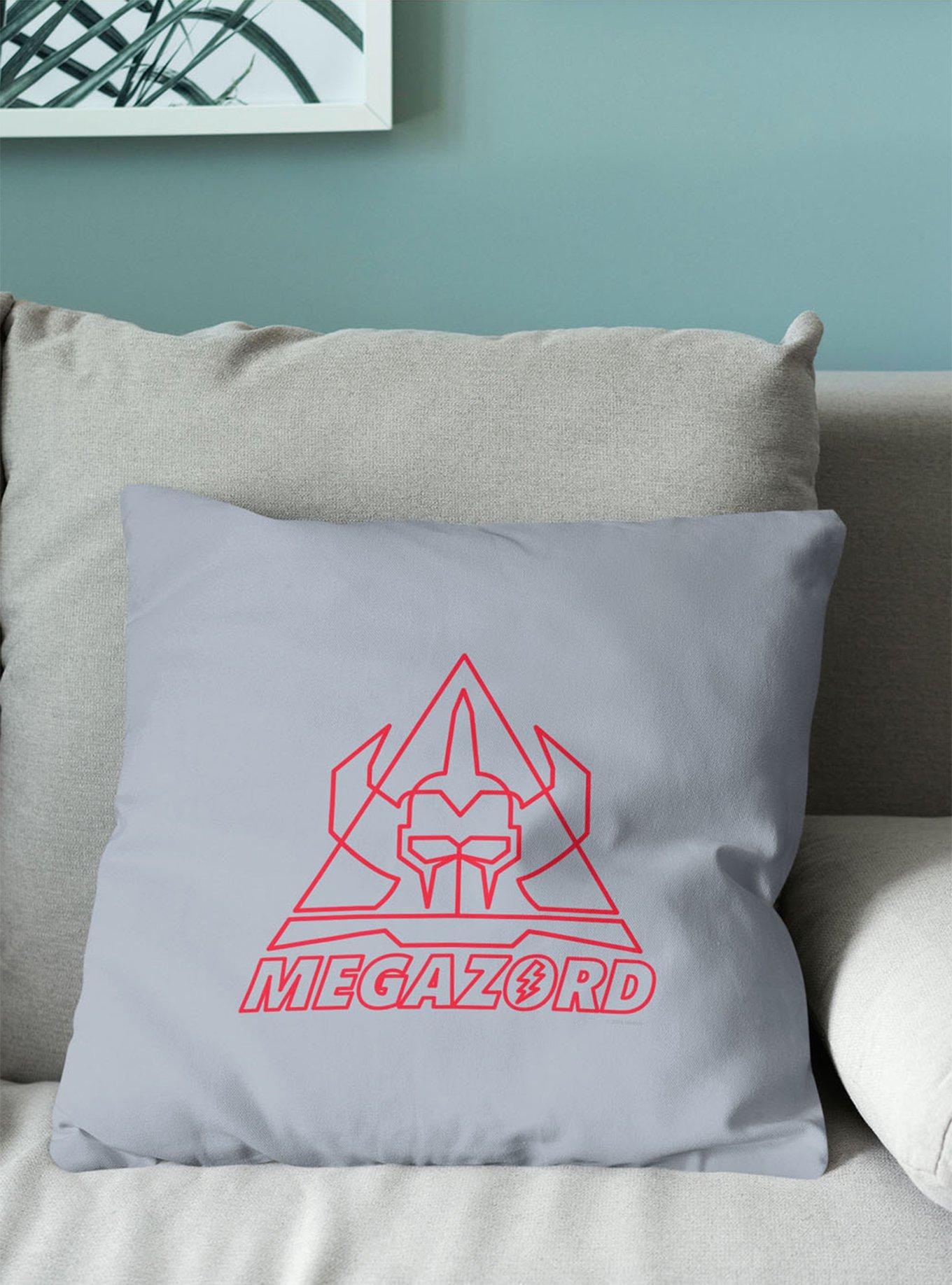 Mighty Morphin Power Rangers Megazord Line Art Throw Pillow, , alternate
