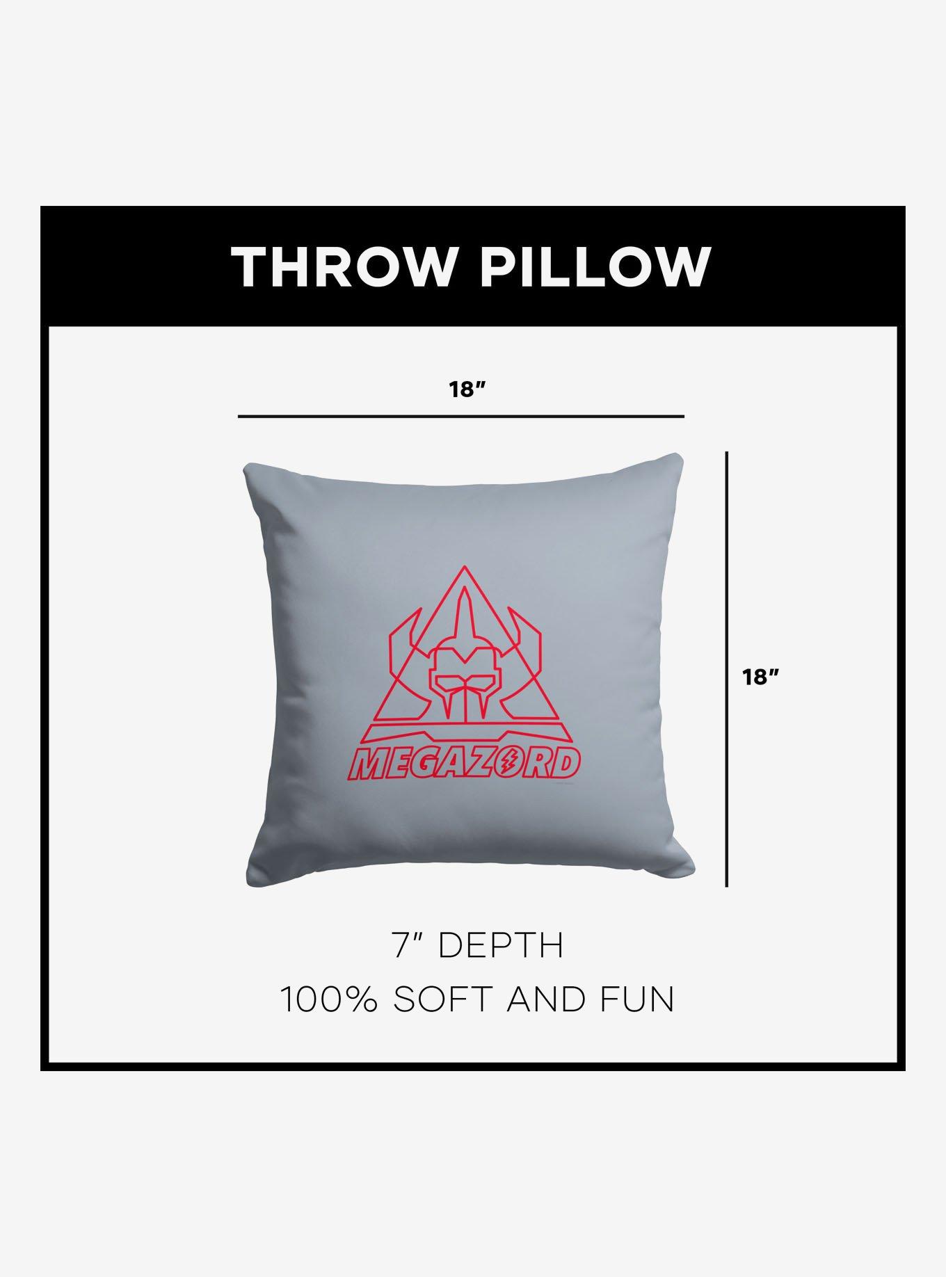 Mighty Morphin Power Rangers Megazord Line Art Throw Pillow, , alternate