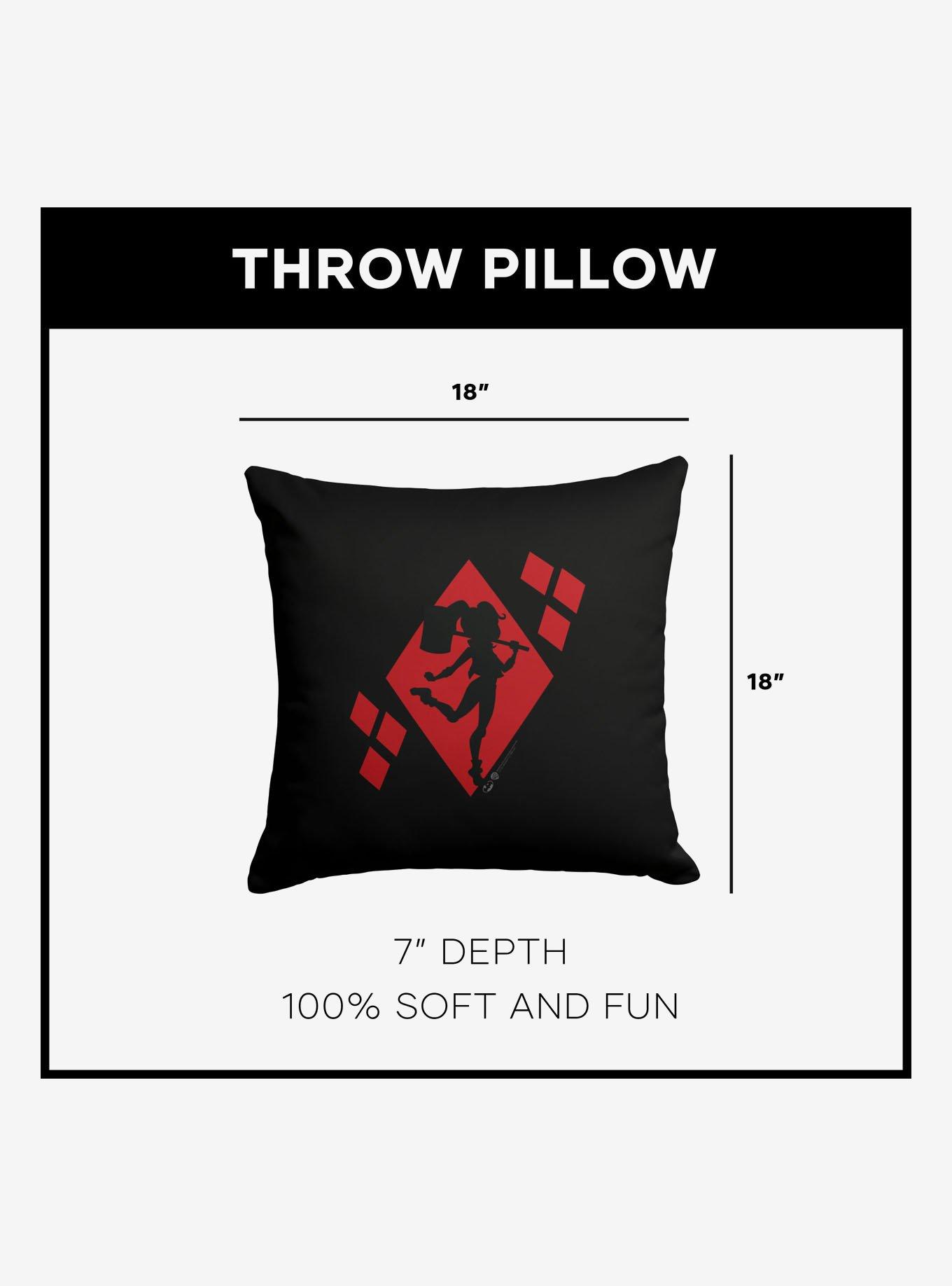 DC Comics Diamond Heart Throw Pillow, , alternate