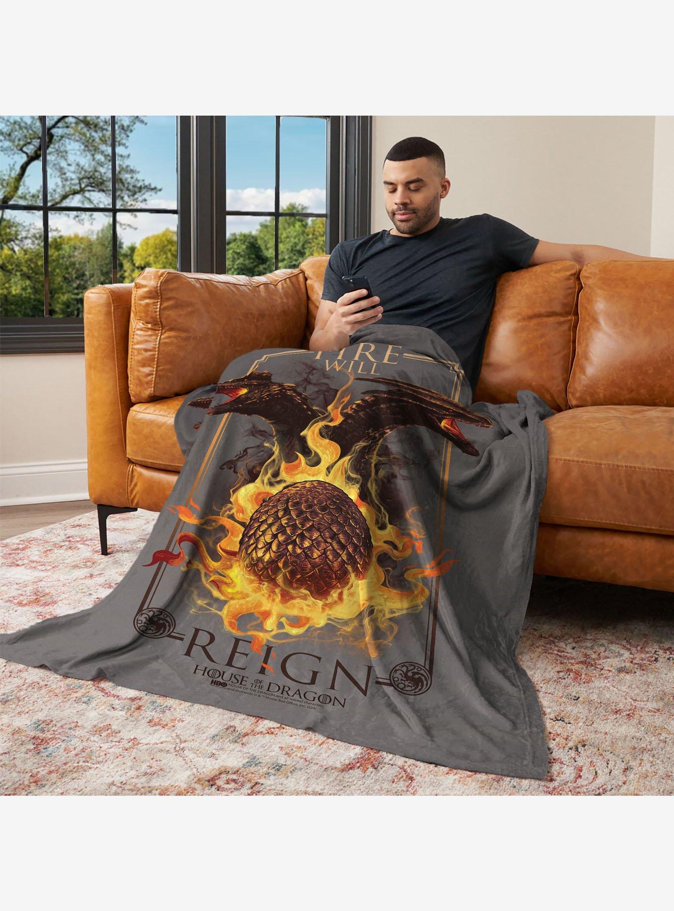 House of the Dragon Let It Reign 50x60" Silk Touch Throw Blanket, , alternate