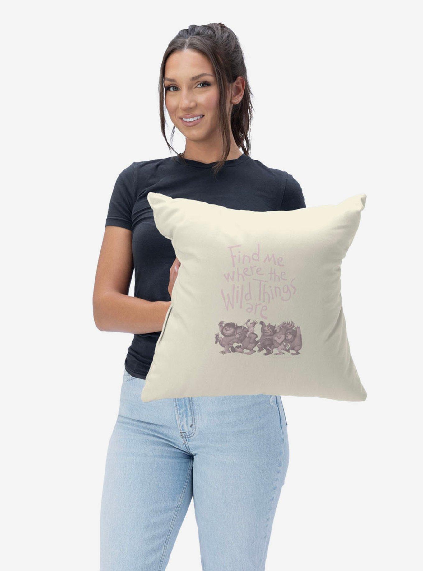 Where The Wild Things Are Find Me Pink Throw Pillow, , hi-res