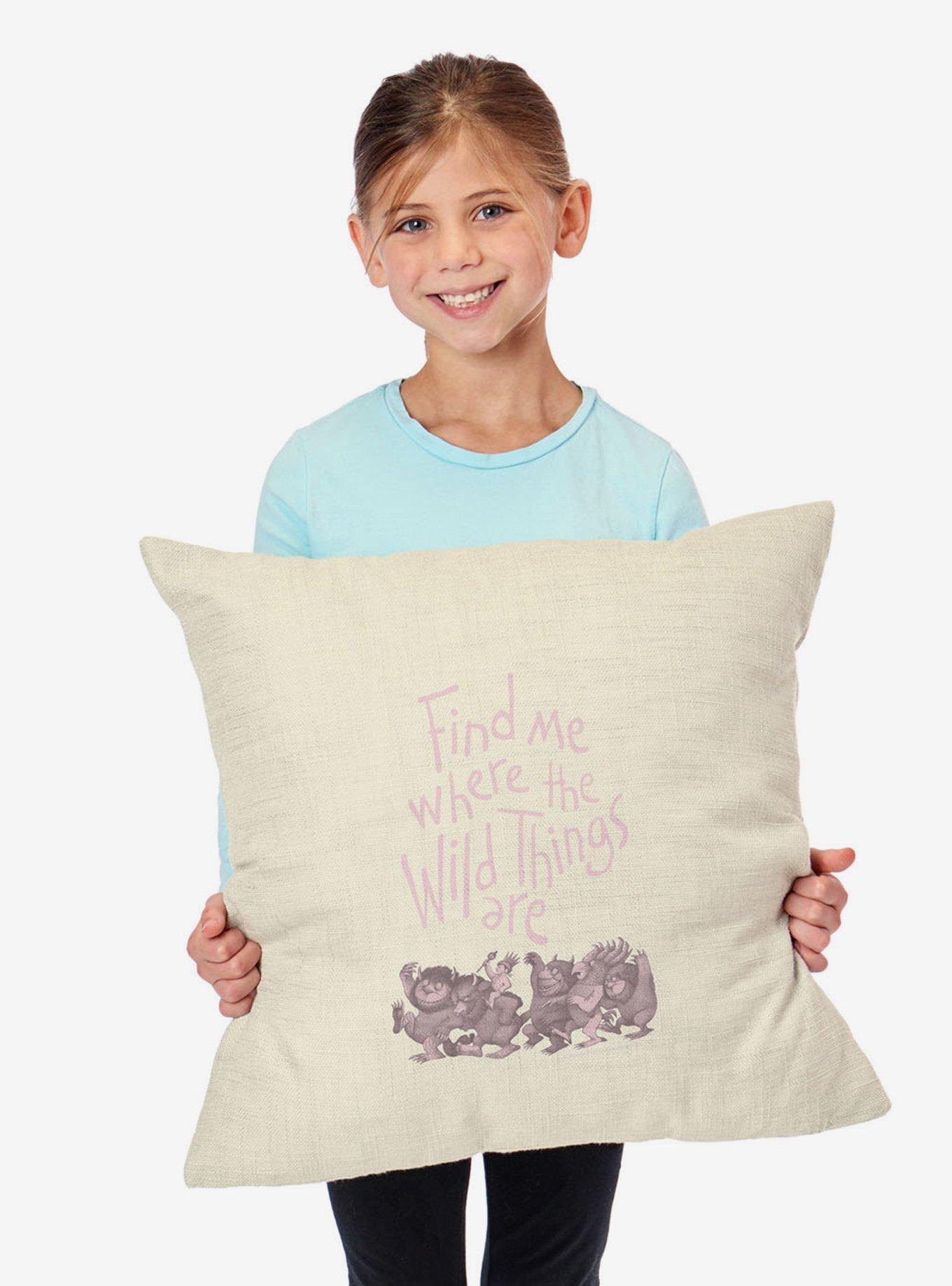 Where The Wild Things Are Find Me Pink Throw Pillow, , alternate