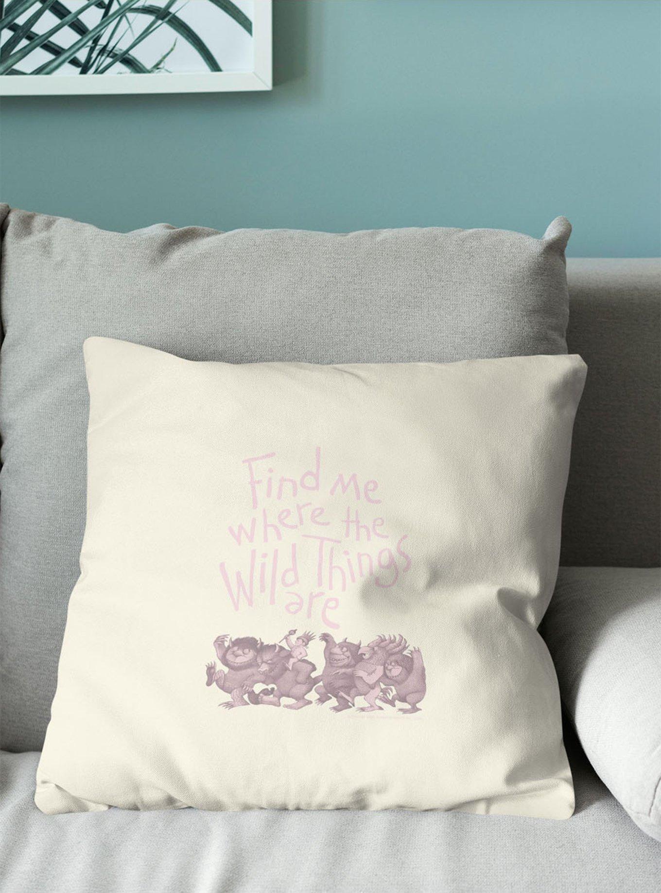 Where The Wild Things Are Find Me Pink Throw Pillow, , alternate