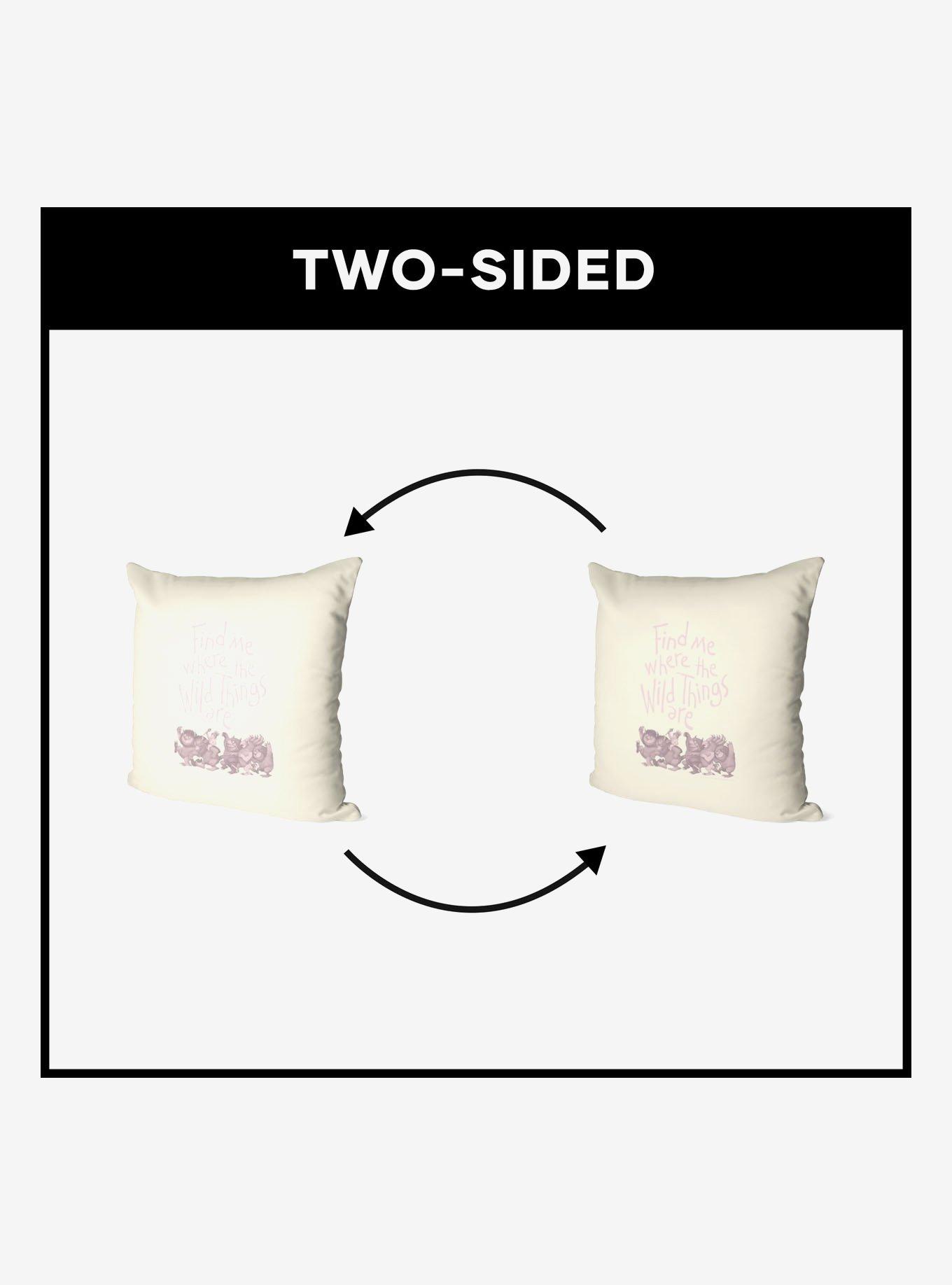 Where The Wild Things Are Find Me Pink Throw Pillow, , alternate