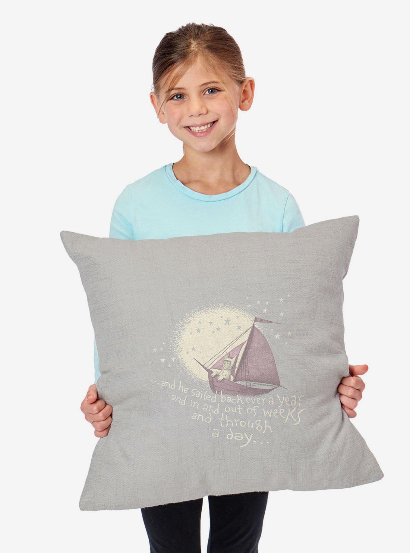 Where The Wild Things Are He Sailed Throw Pillow, , alternate