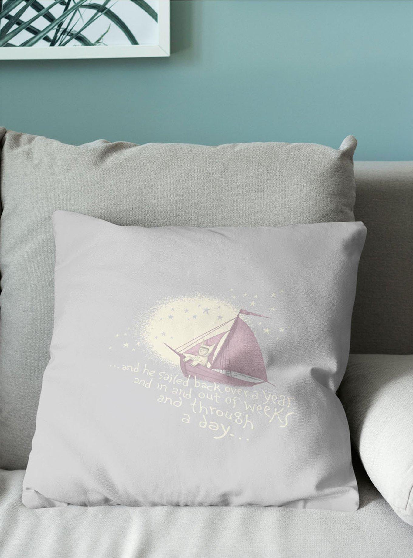 Where The Wild Things Are He Sailed Throw Pillow, , alternate