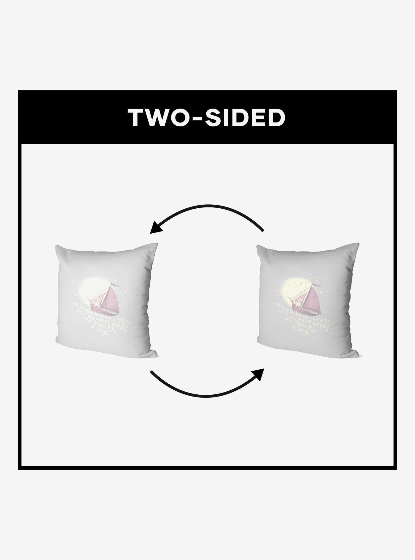 Where The Wild Things Are He Sailed Throw Pillow, , alternate