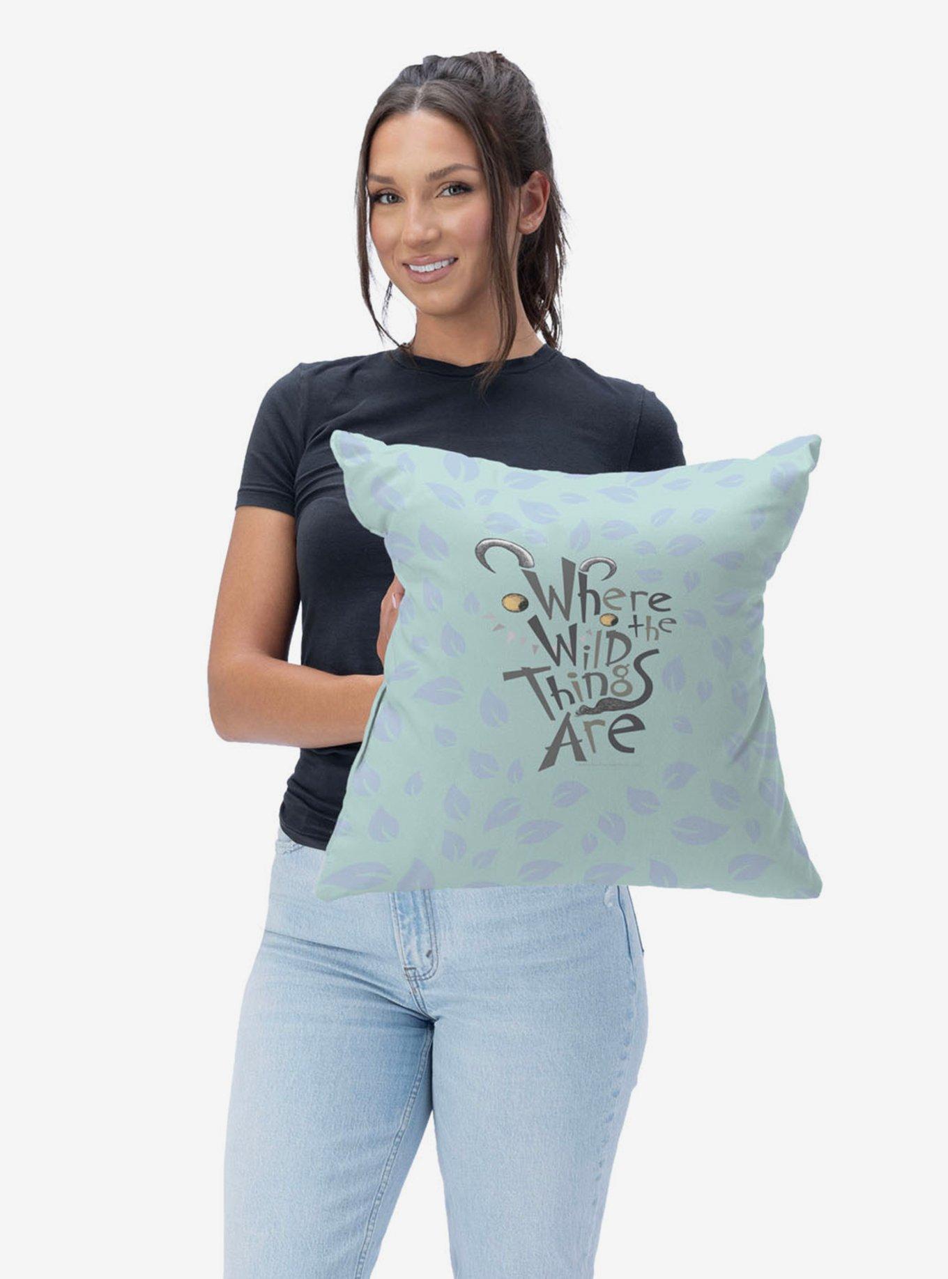 Where The Wild Things Are In The Leaves Throw Pillow, , hi-res