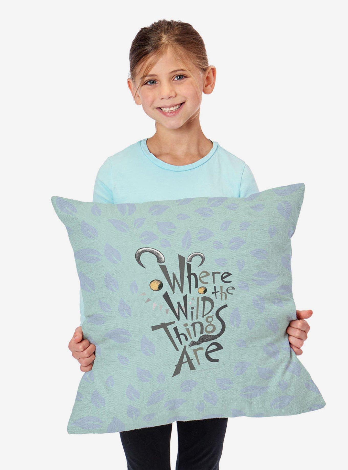 Where The Wild Things Are In The Leaves Throw Pillow, , alternate