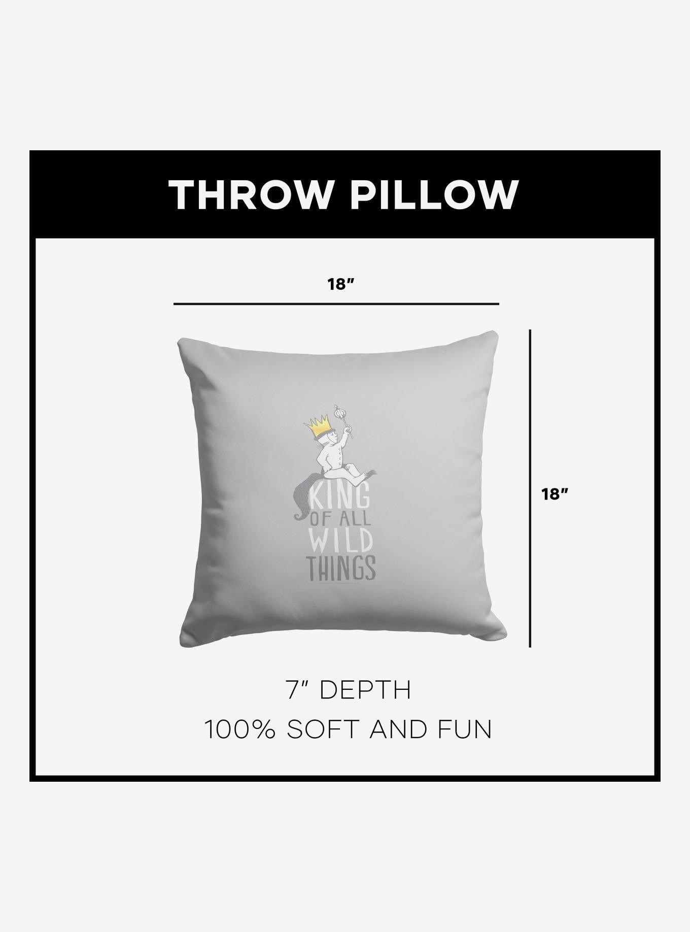 Where The Wild Things Are King Of All Throw Pillow, , alternate