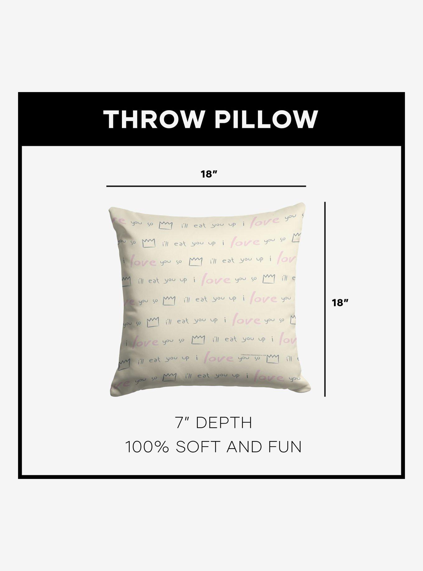 Where The Wild Things Are We'll Eat You Up Throw Pillow, , alternate