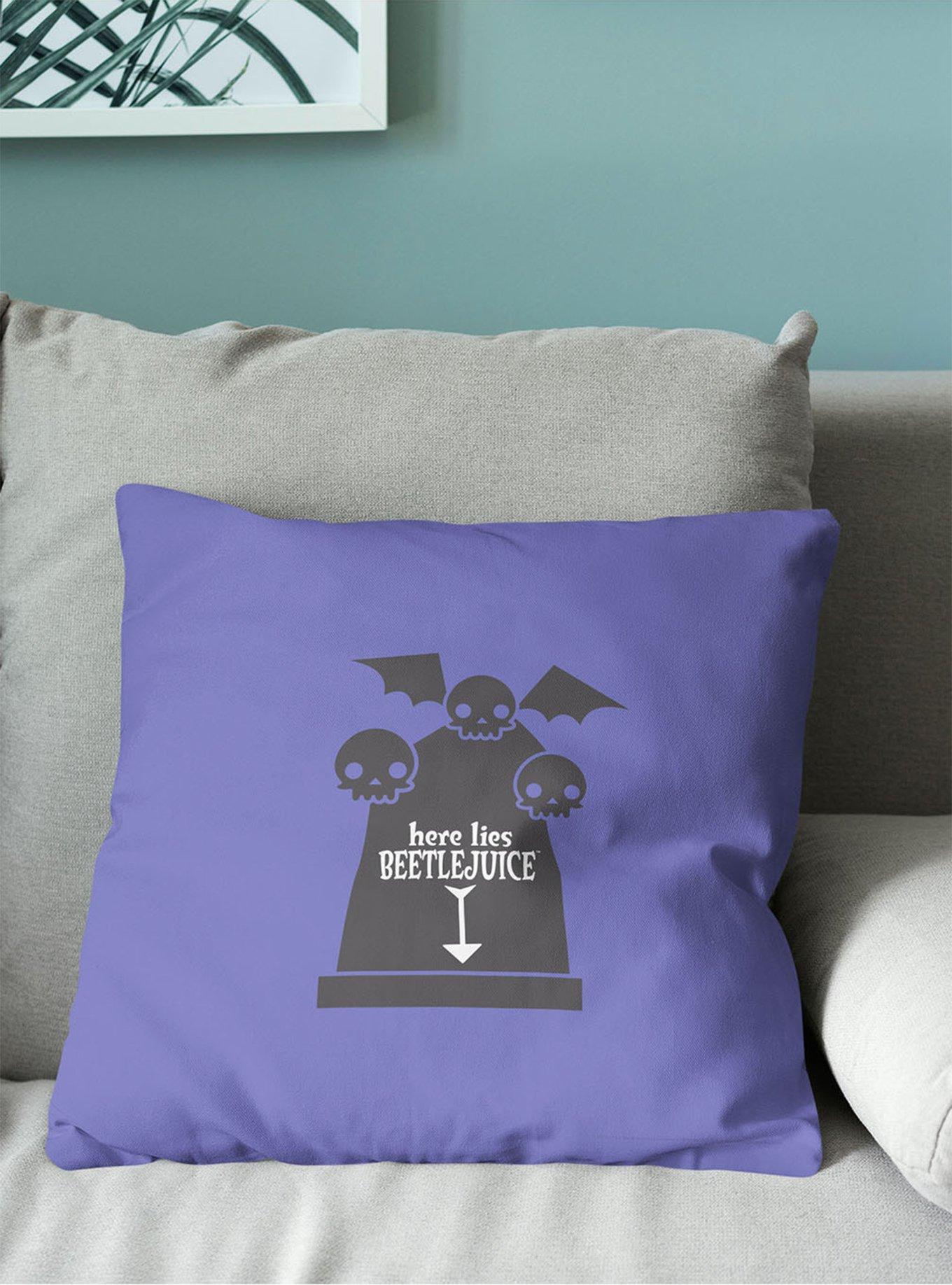 Beetlejuice Here Lies Beetlejuice Throw Pillow, , alternate