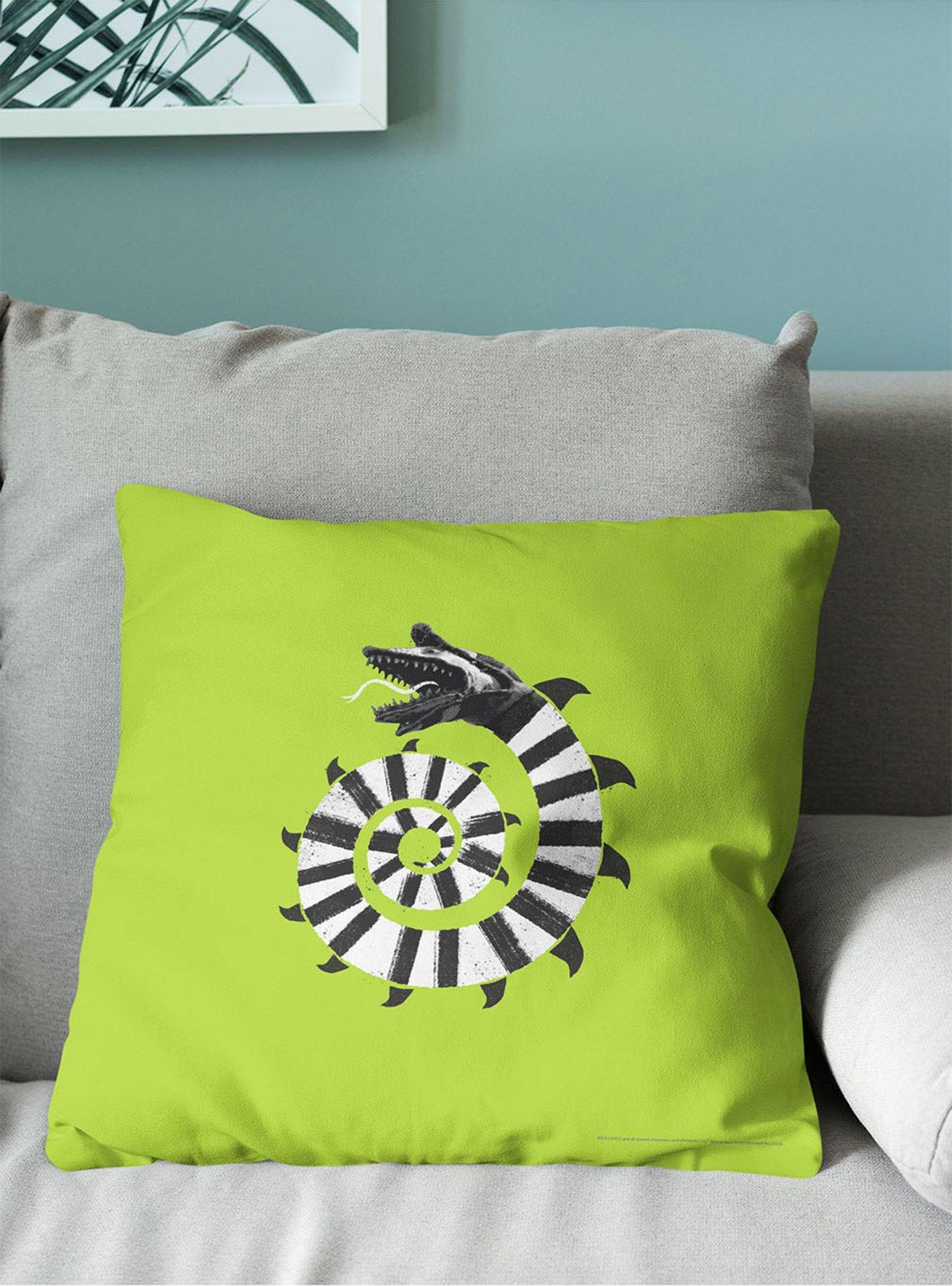 Beetlejuice Mind The Sandworms Throw Pillow, , alternate