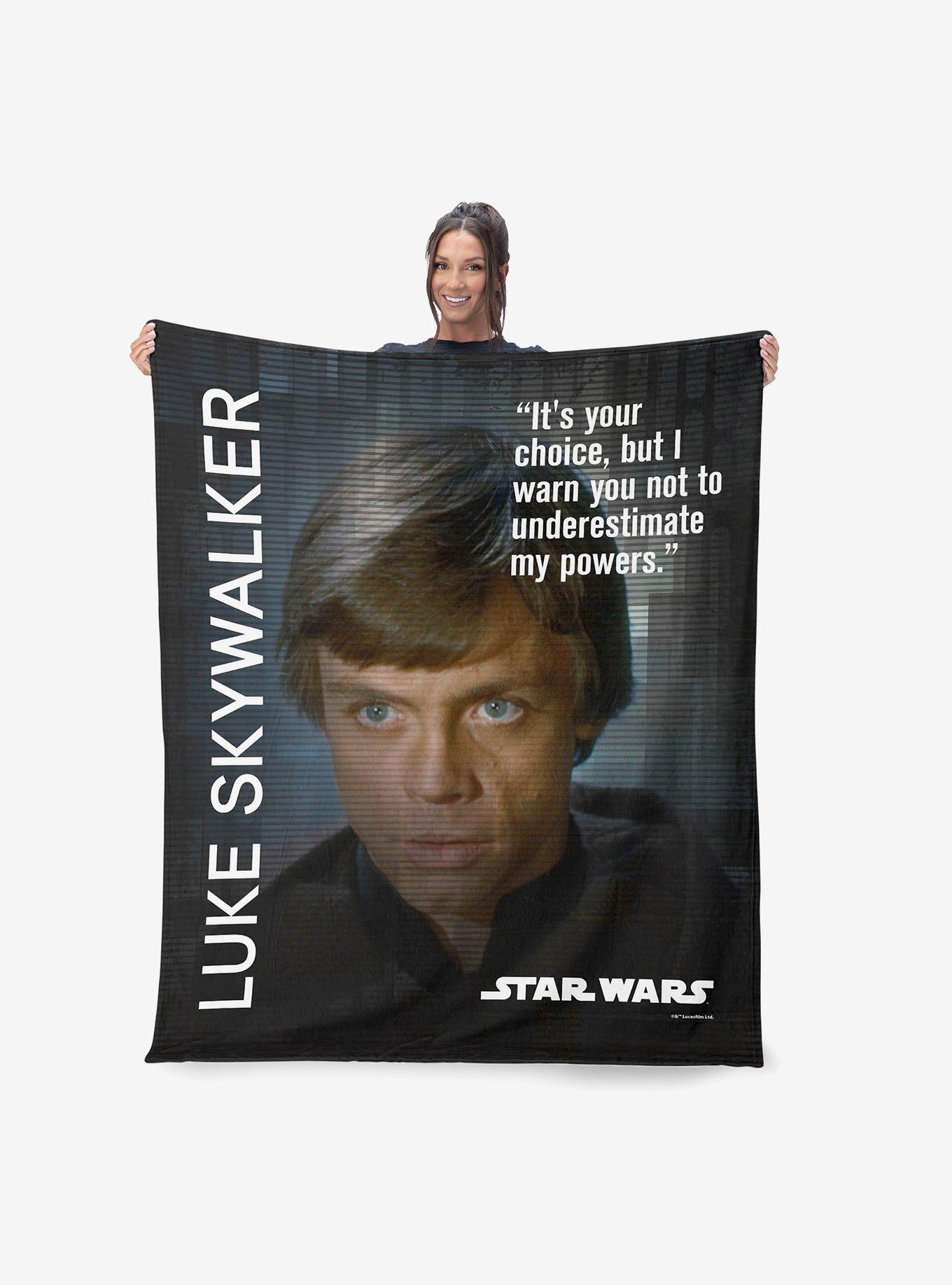 Star Wars Classic Quotes Luke Skywalker 40x50" Silk Touch Throw Blanket, , alternate