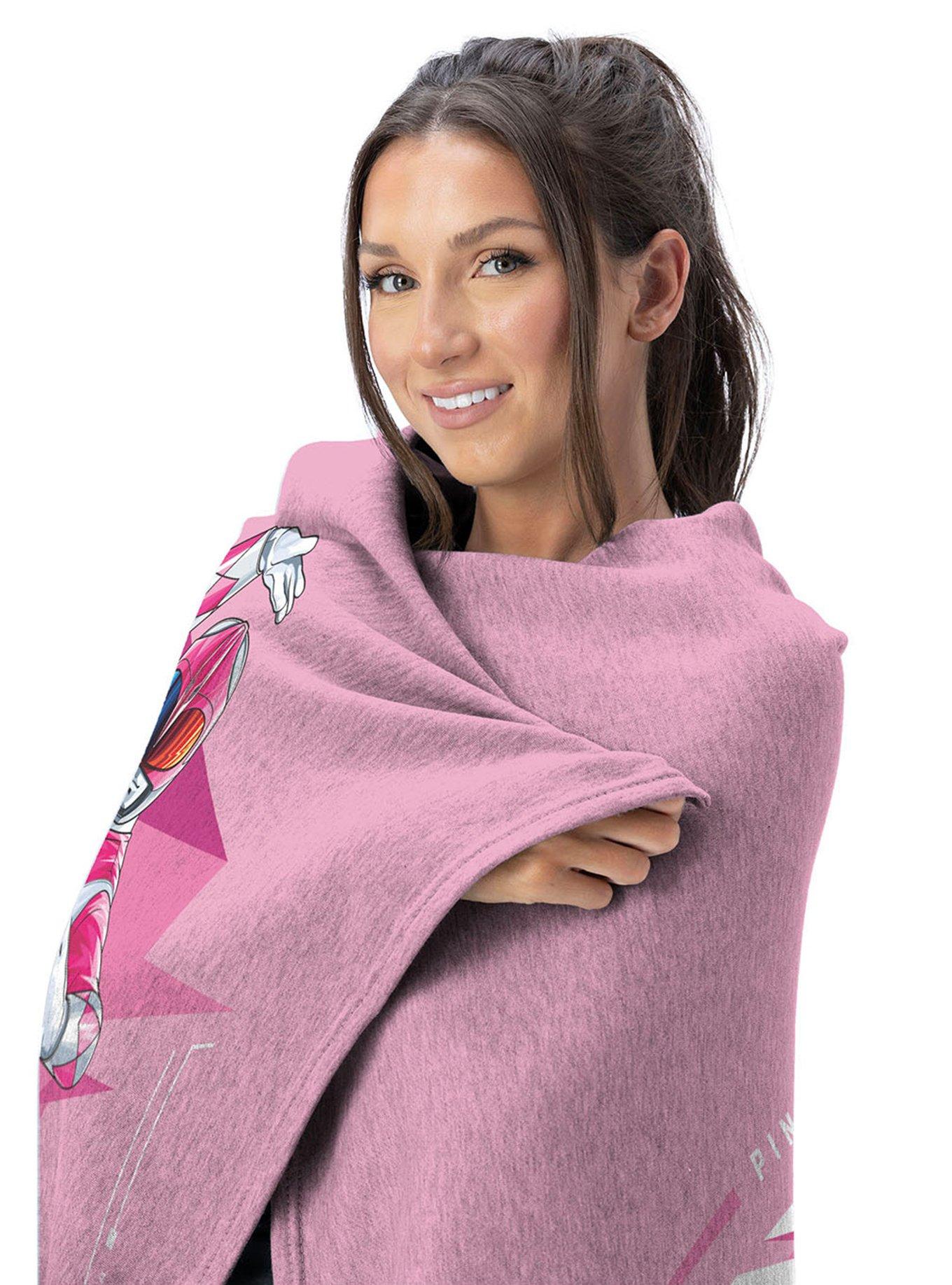 Mighty Morphin Power Rangers Pink and Yellow 40x50" Silk Touch Throw Blanket, , alternate