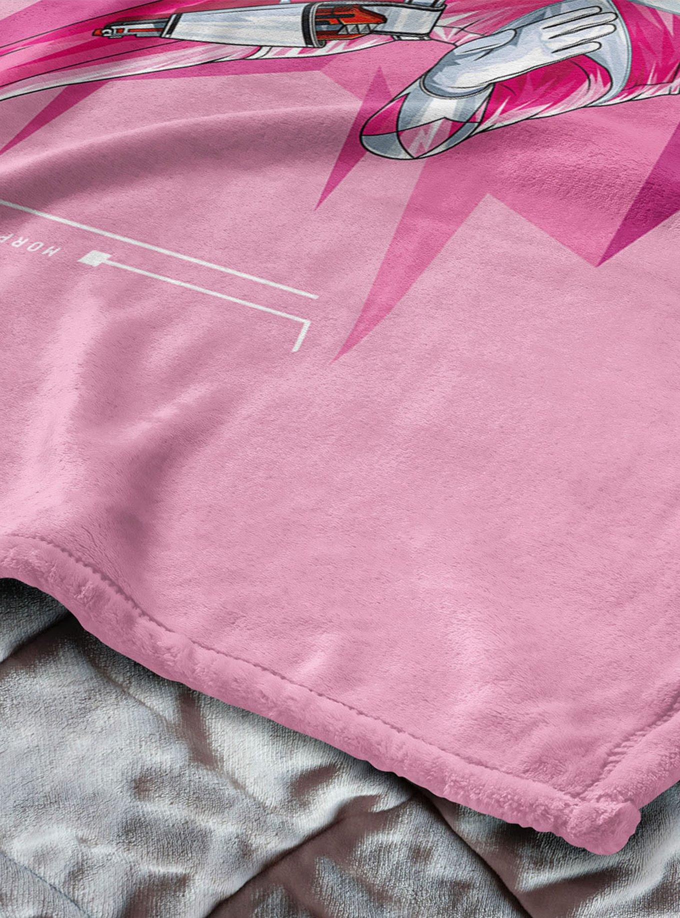 Mighty Morphin Power Rangers Pink and Yellow 40x50" Silk Touch Throw Blanket, , alternate