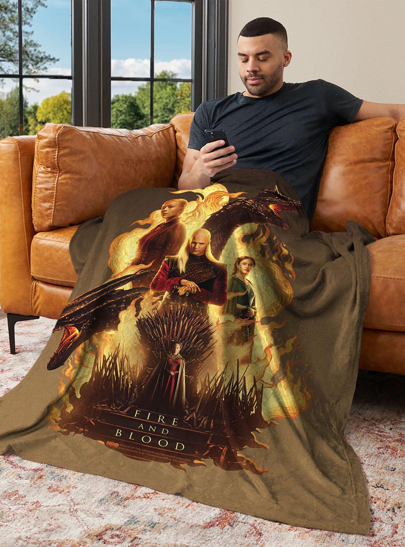 House of the Dragon Fire and Blood Reigns 40x50" Silk Touch Throw Blanket, , alternate