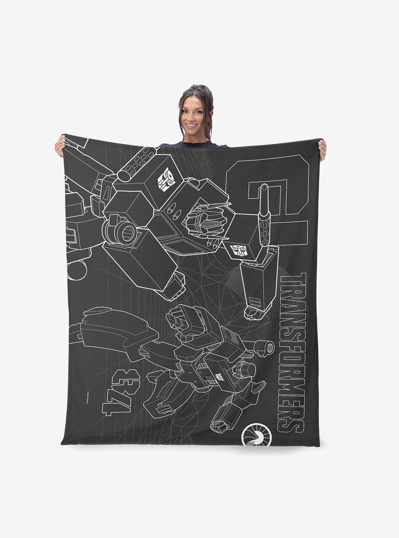 Transformers G1 Optimus Prime and Megatron 40x50" Silk Touch Throw Blanket, , hi-res