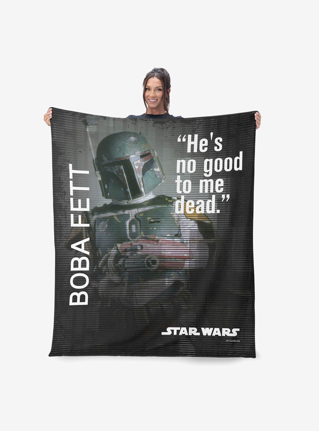 Star Wars Classic Quotes Boba Fett 40x50" Silk Touch Throw Blanket, , alternate