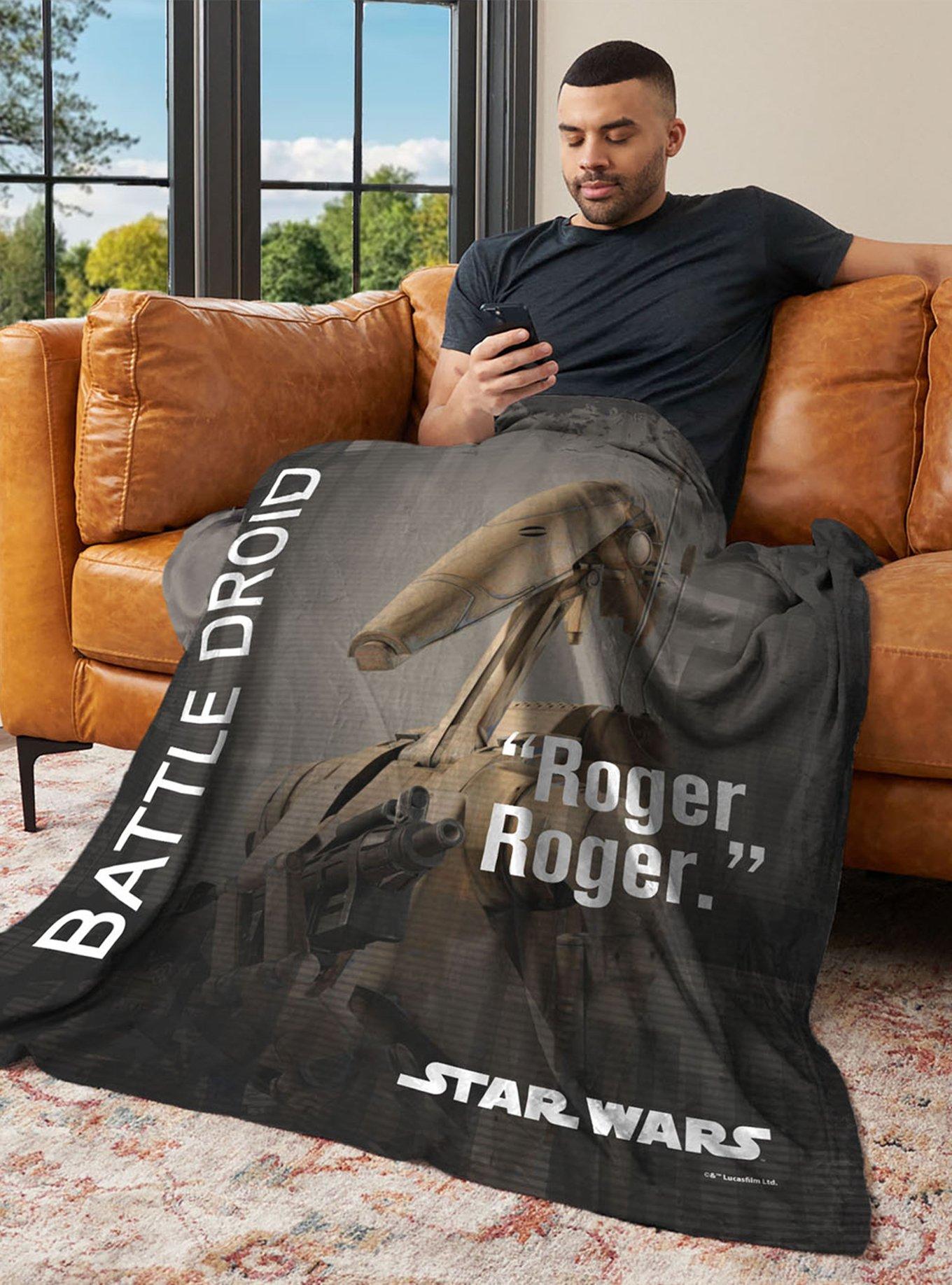 Star Wars Classic Quotes Battle Droid 40x50" Silk Touch Throw Blanket, , alternate