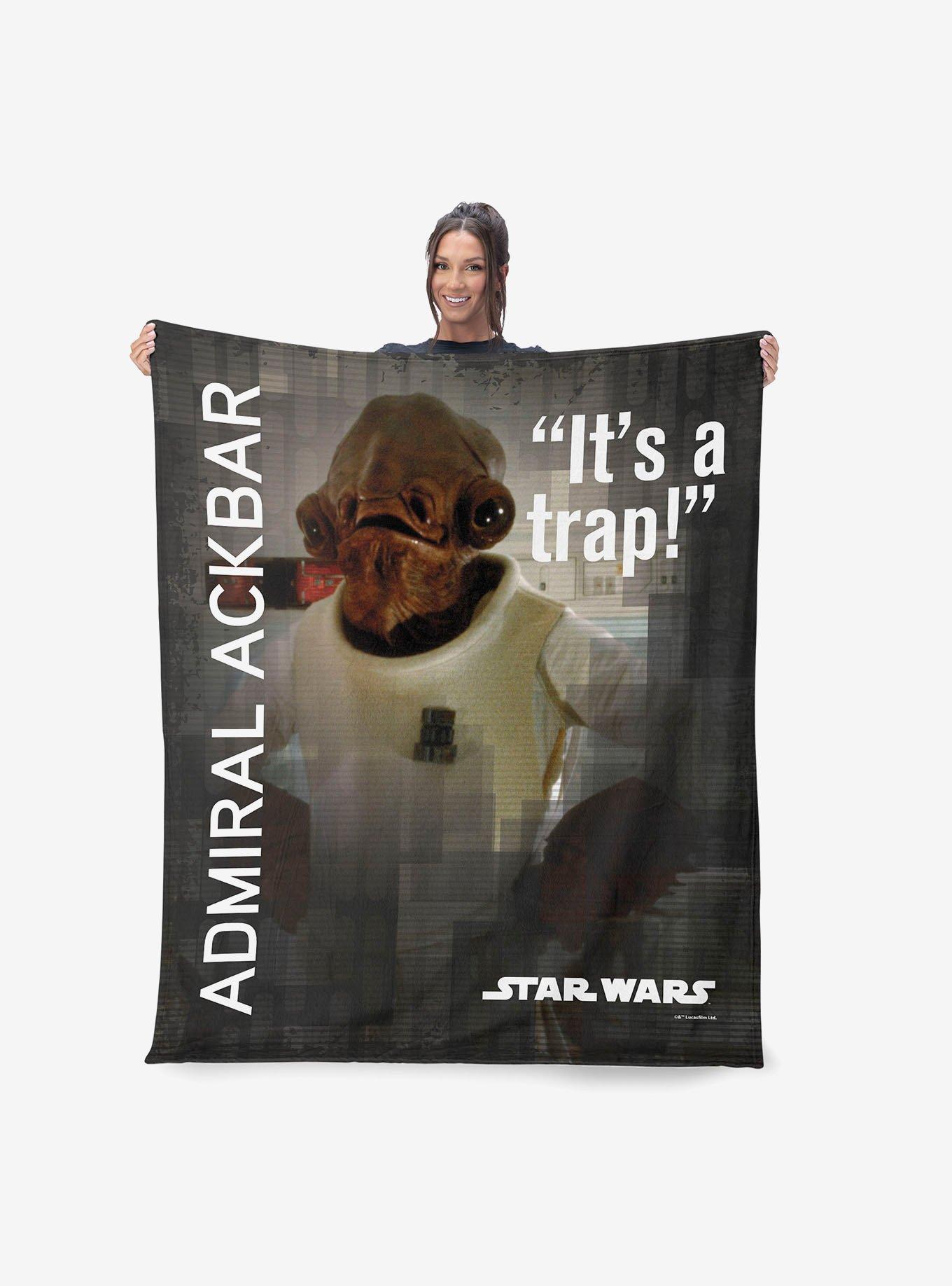 Star Wars Classic Quotes Admiral Ackbar 40x50" Silk Touch Throw Blanket, , alternate
