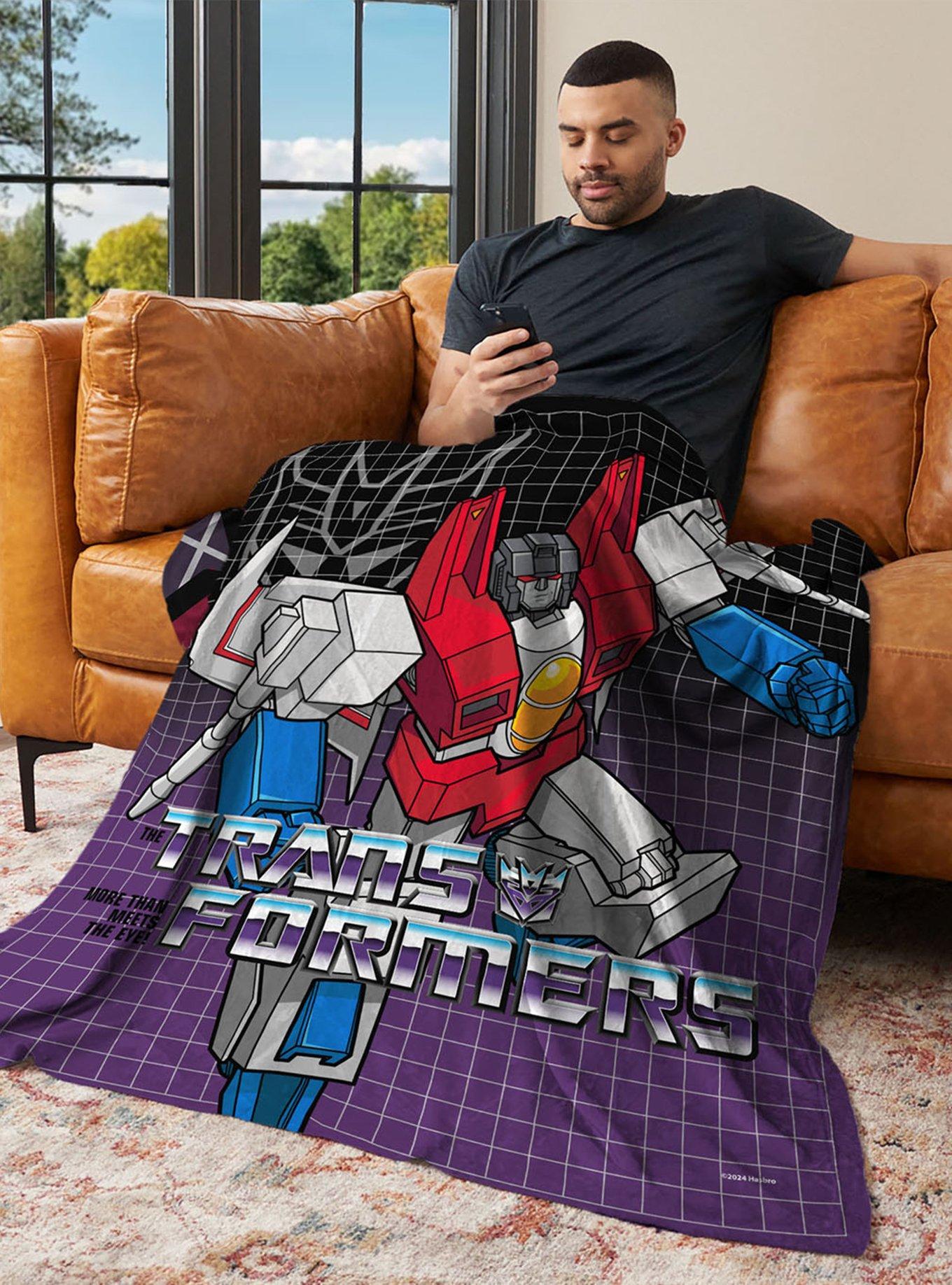 Transformers G1 Grid Starscream 40x50" Silk Touch Throw Blanket, , alternate