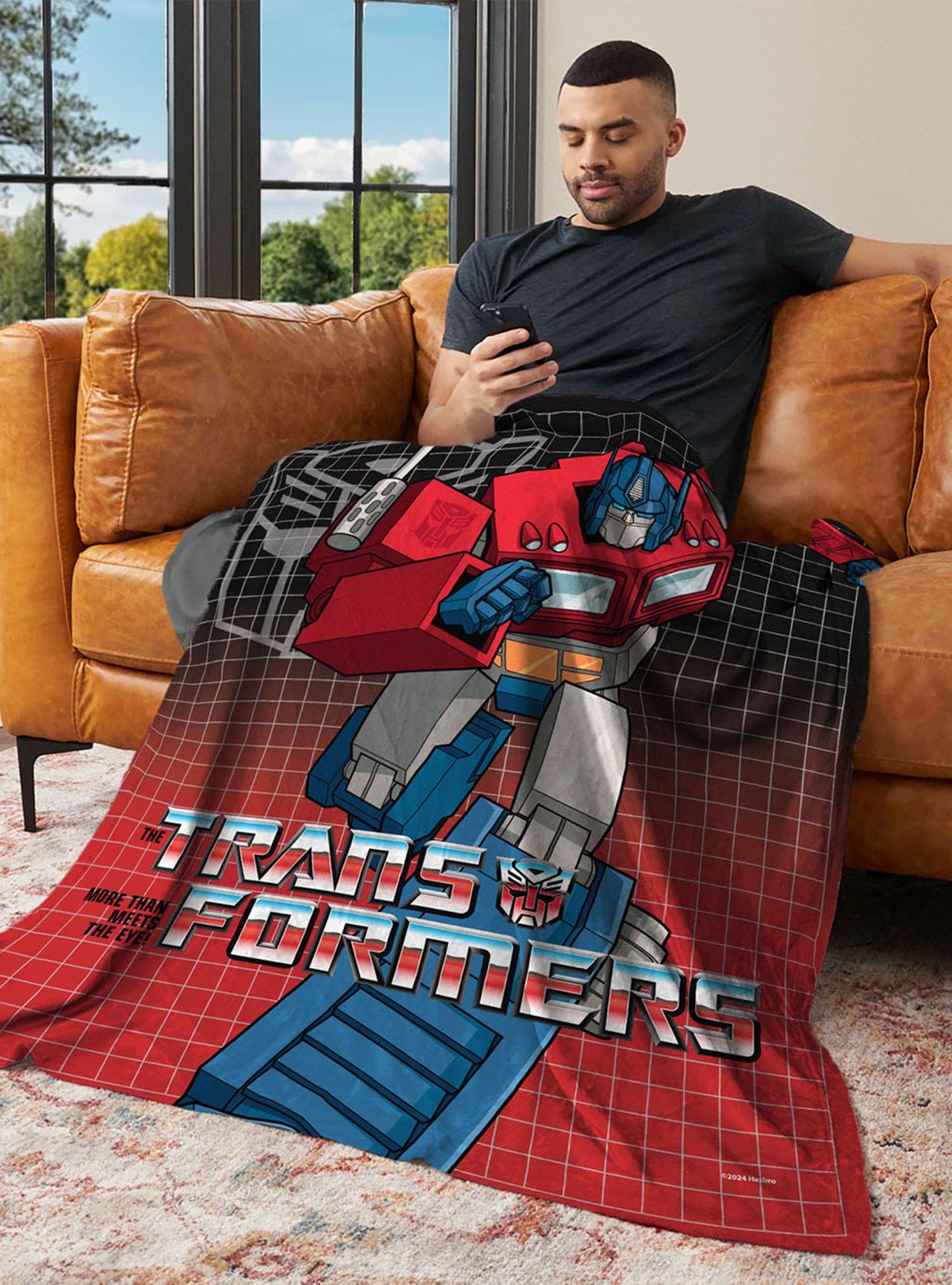 Transformers G1 Grid Optimus Prime 40x50" Silk Touch Throw Blanket, , alternate