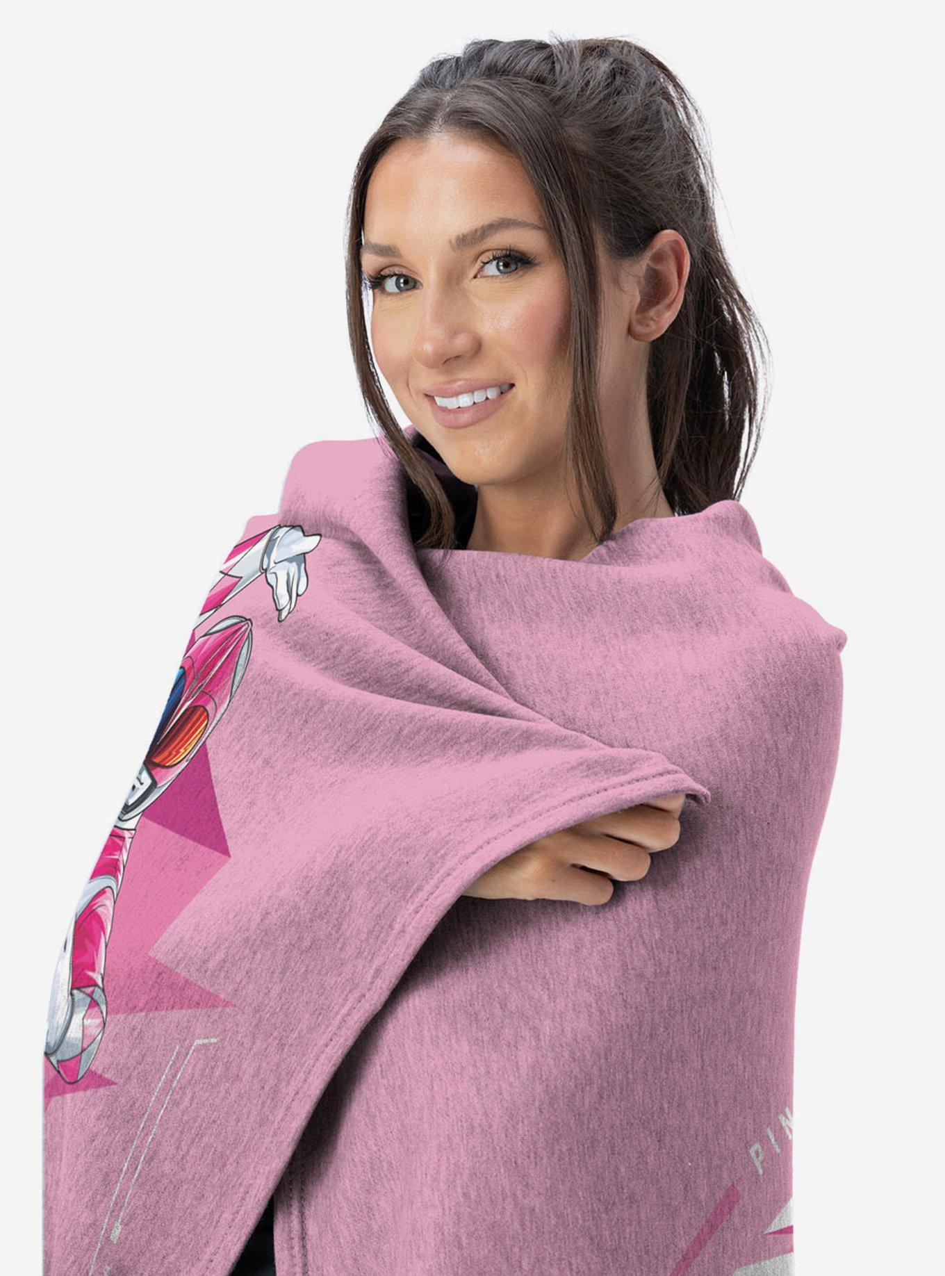Mighty Morphin Power Rangers Pink and Yellow 50x60" Silk Touch Throw Blanket, , alternate