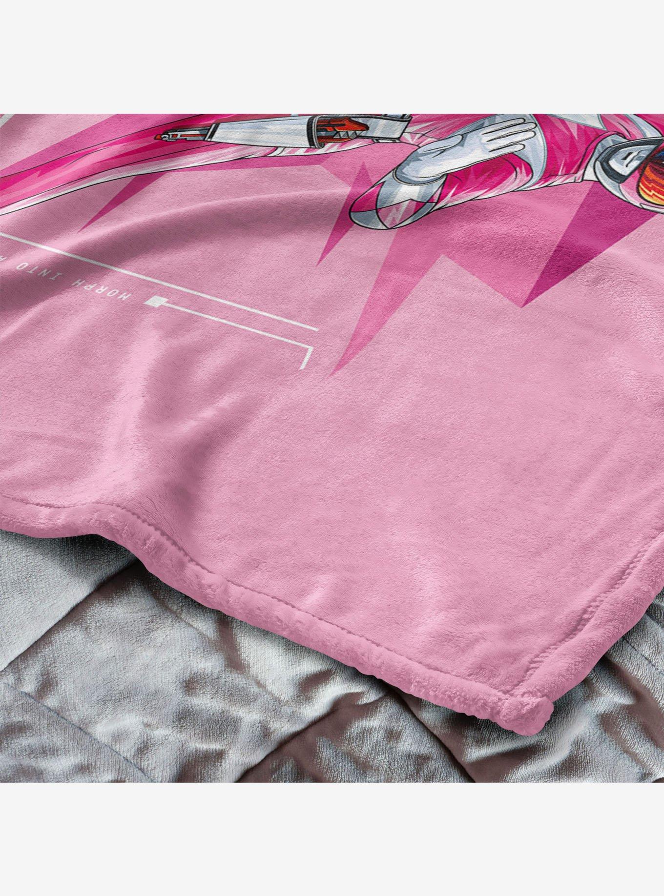Mighty Morphin Power Rangers Pink and Yellow 50x60" Silk Touch Throw Blanket, , alternate