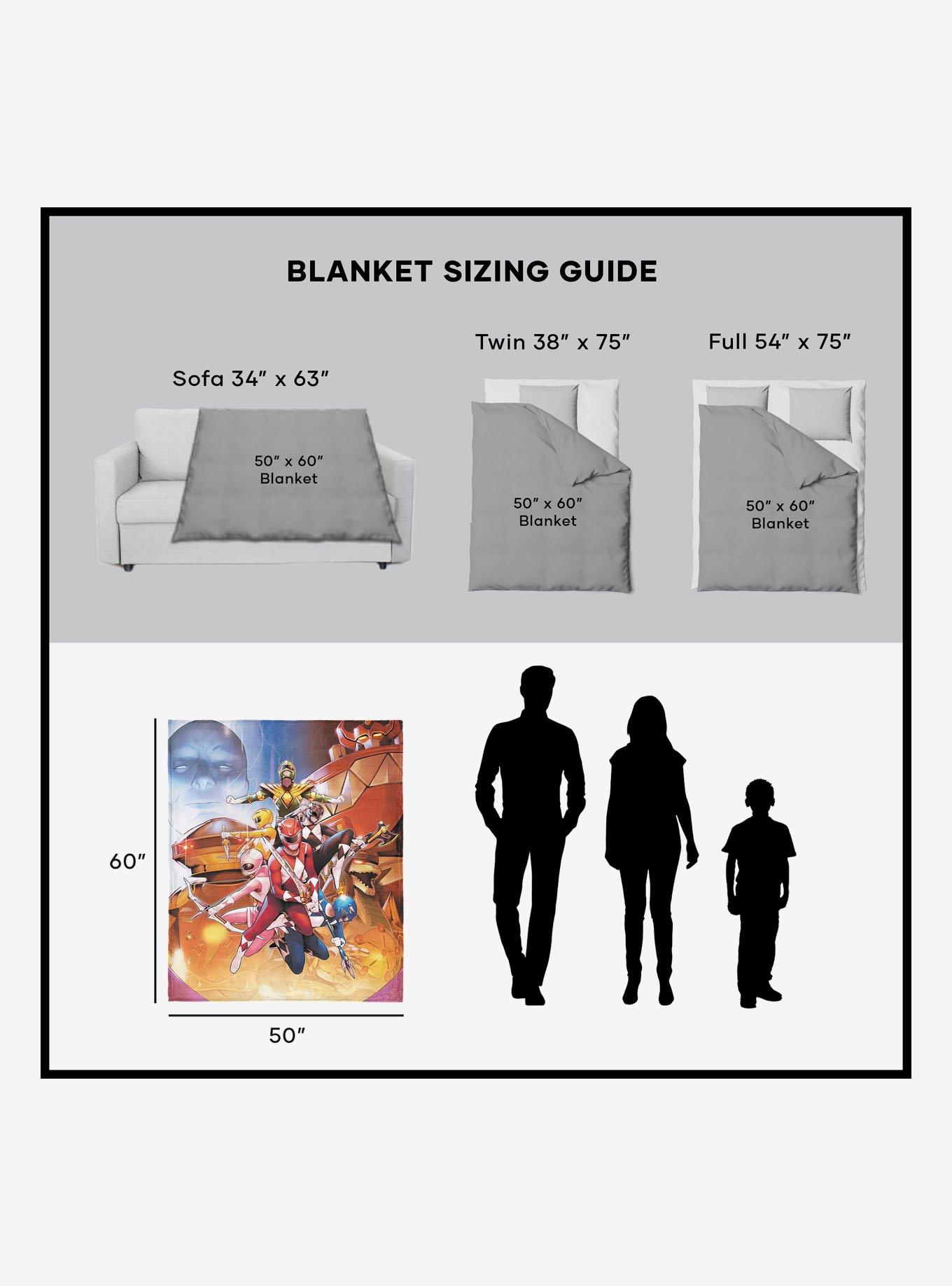 Mighty Morphin Power Rangers Vintage Rangers 50x60" Silk Touch Throw Blanket, , alternate