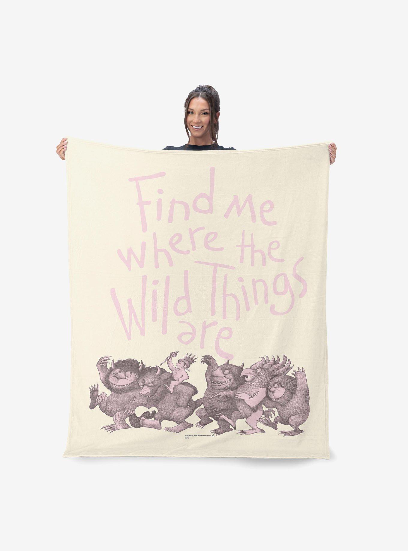 Where The Wild Things Are Find Me Pink 50x60" Silk Touch Throw Blanket, , hi-res