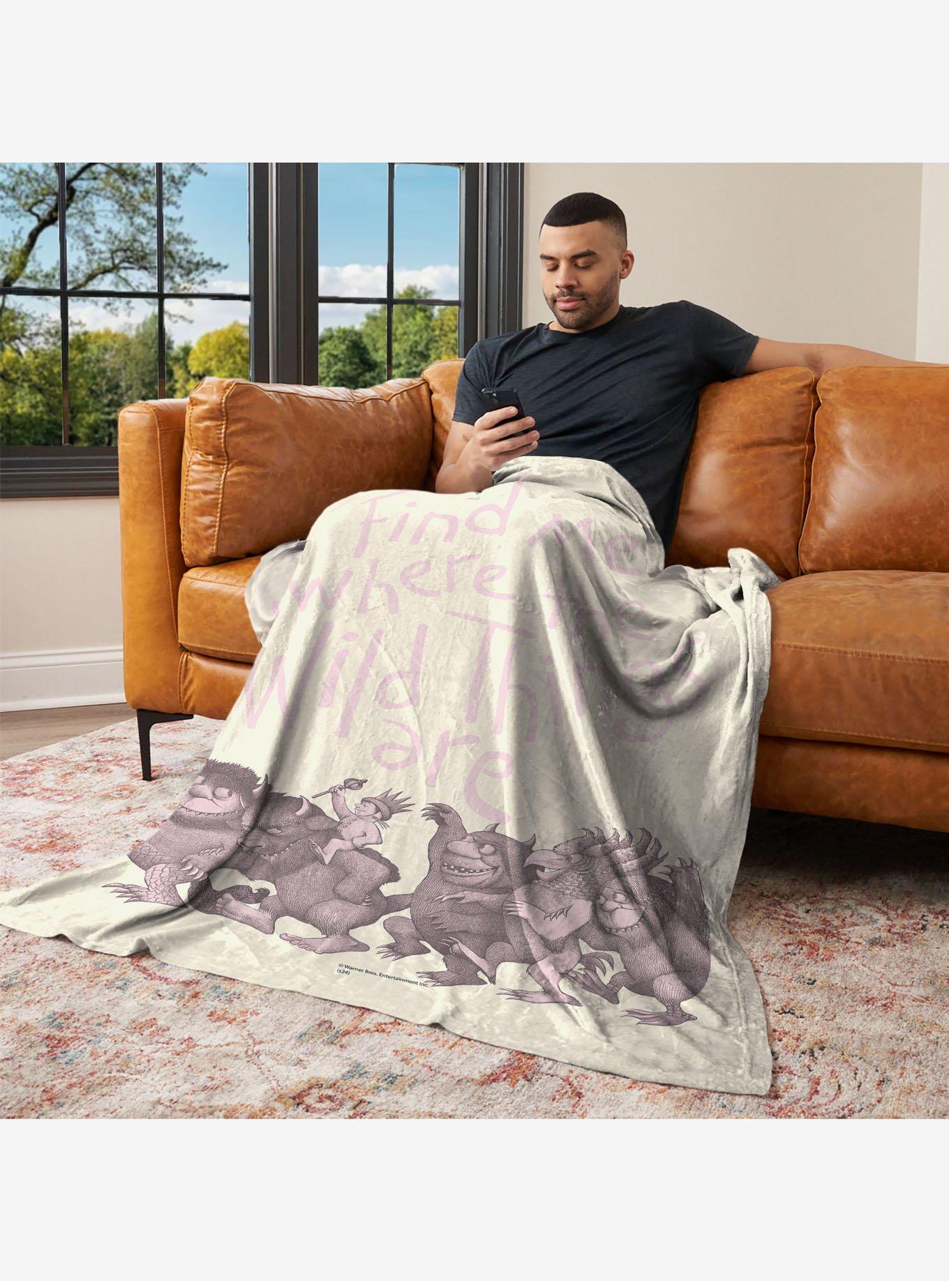 Where The Wild Things Are Find Me Pink 50x60" Silk Touch Throw Blanket, , alternate