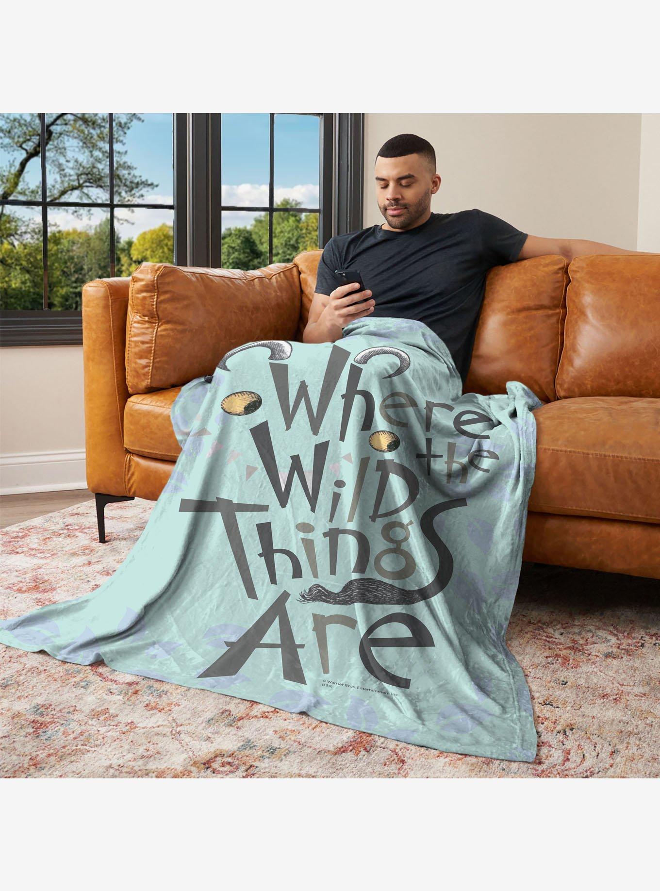 Where The Wild Things Are In The Leaves 50x60" Silk Touch Throw Blanket, , alternate