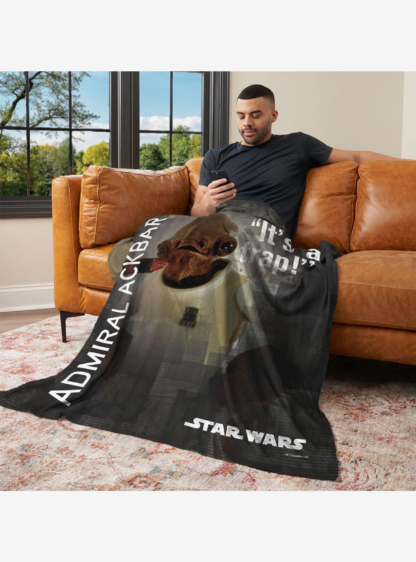Star Wars Classic Quotes Admiral Ackbar 50x60" Silk Touch Throw Blanket, , alternate