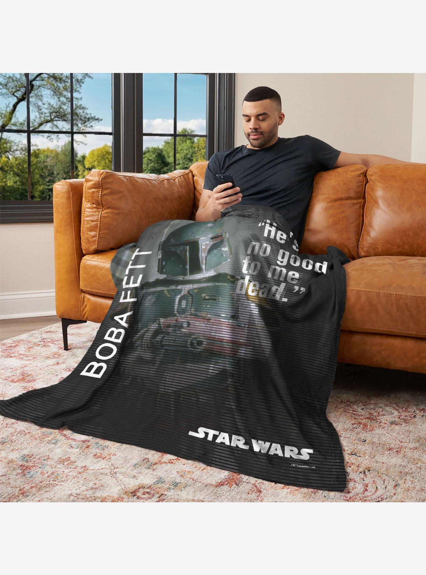 Star Wars Classic Quotes Boba Fett 50x60" Silk Touch Throw Blanket, , alternate