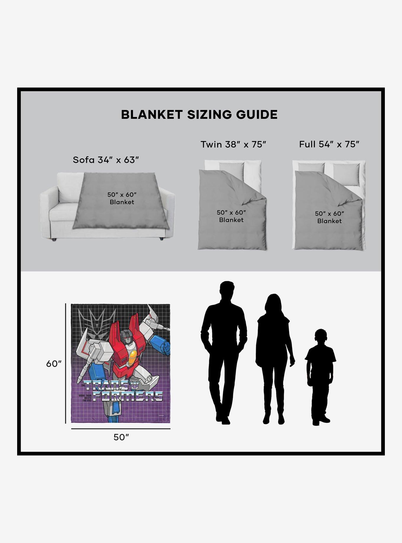 Transformers G1 Grid Starscream 50x60" Silk Touch Throw Blanket, , alternate