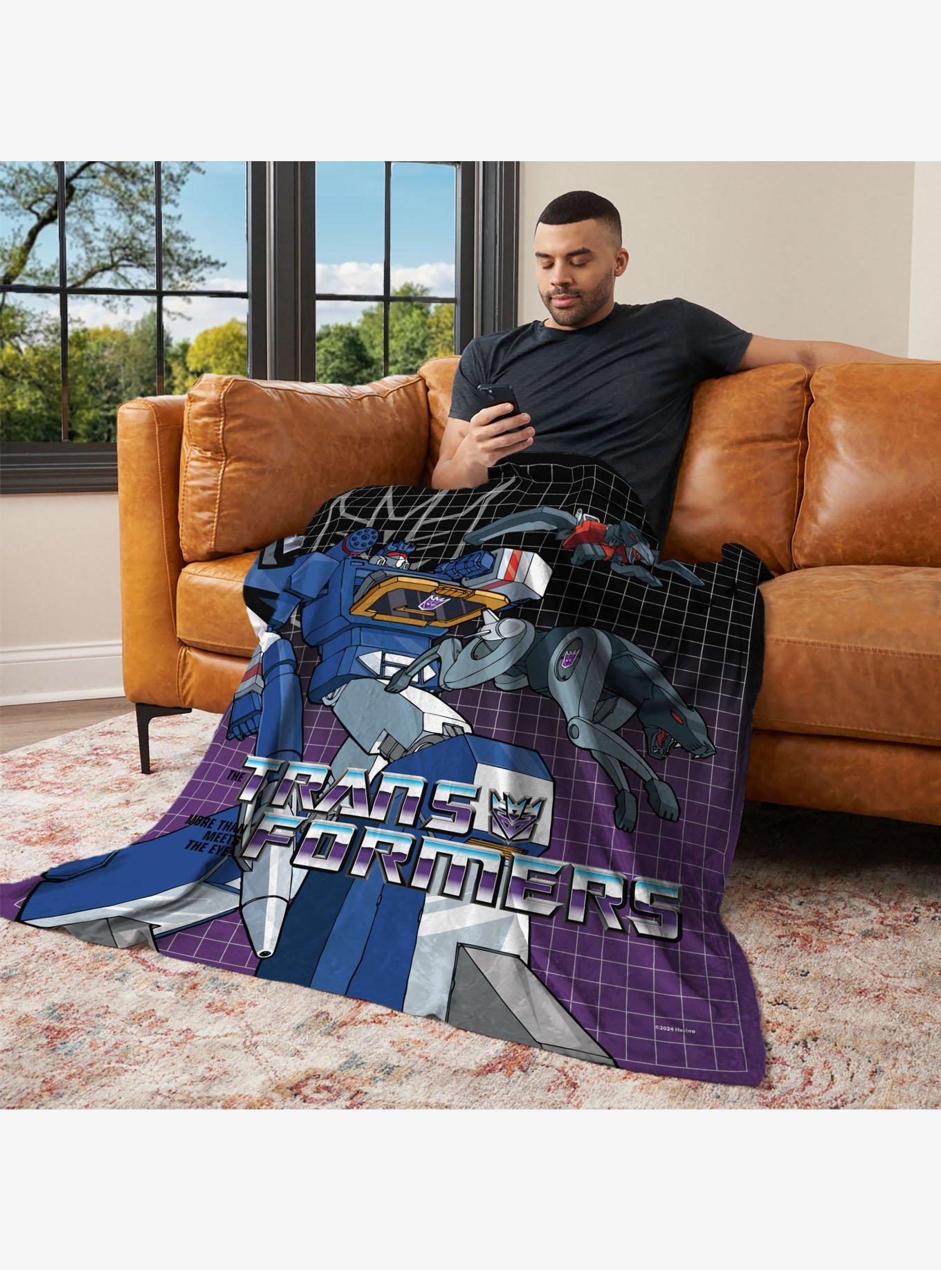 Transformers G1 Grid Soundwave 50x60" Silk Touch Throw Blanket, , alternate