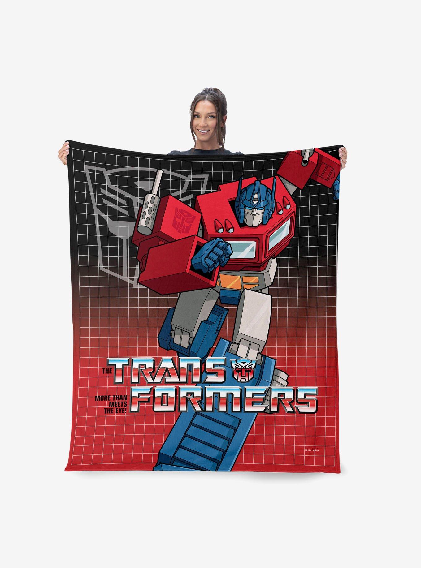 Transformers G1 Grid Optimus Prime 50x60" Silk Touch Throw Blanket, , hi-res