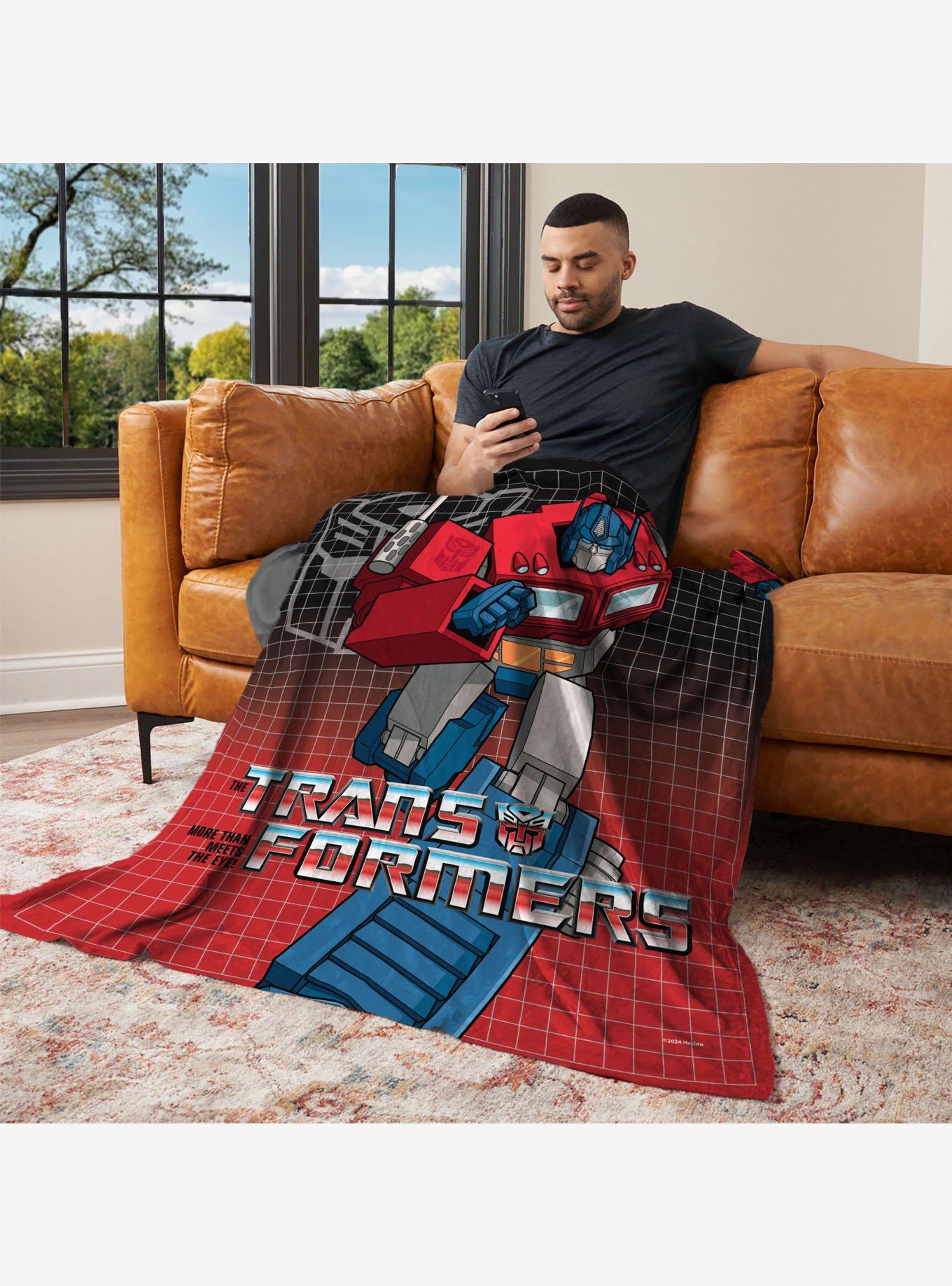 Transformers G1 Grid Optimus Prime 50x60" Silk Touch Throw Blanket, , alternate