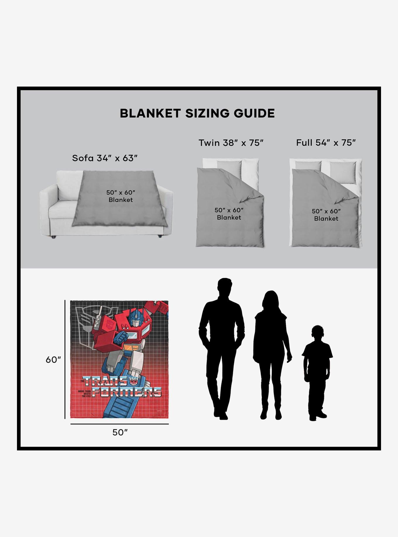 Transformers G1 Grid Optimus Prime 50x60" Silk Touch Throw Blanket, , alternate