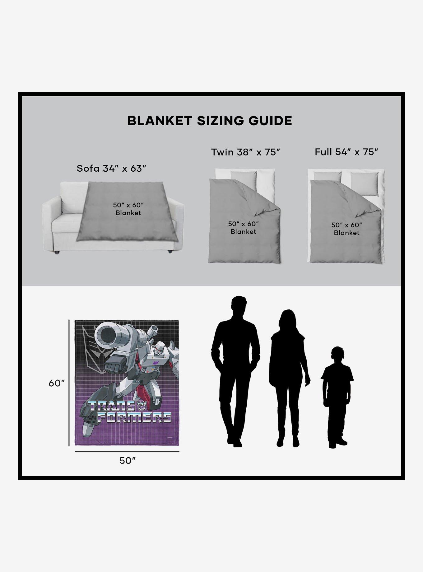 Transformers G1 Grid Megatron 50x60" Silk Touch Throw Blanket, , alternate