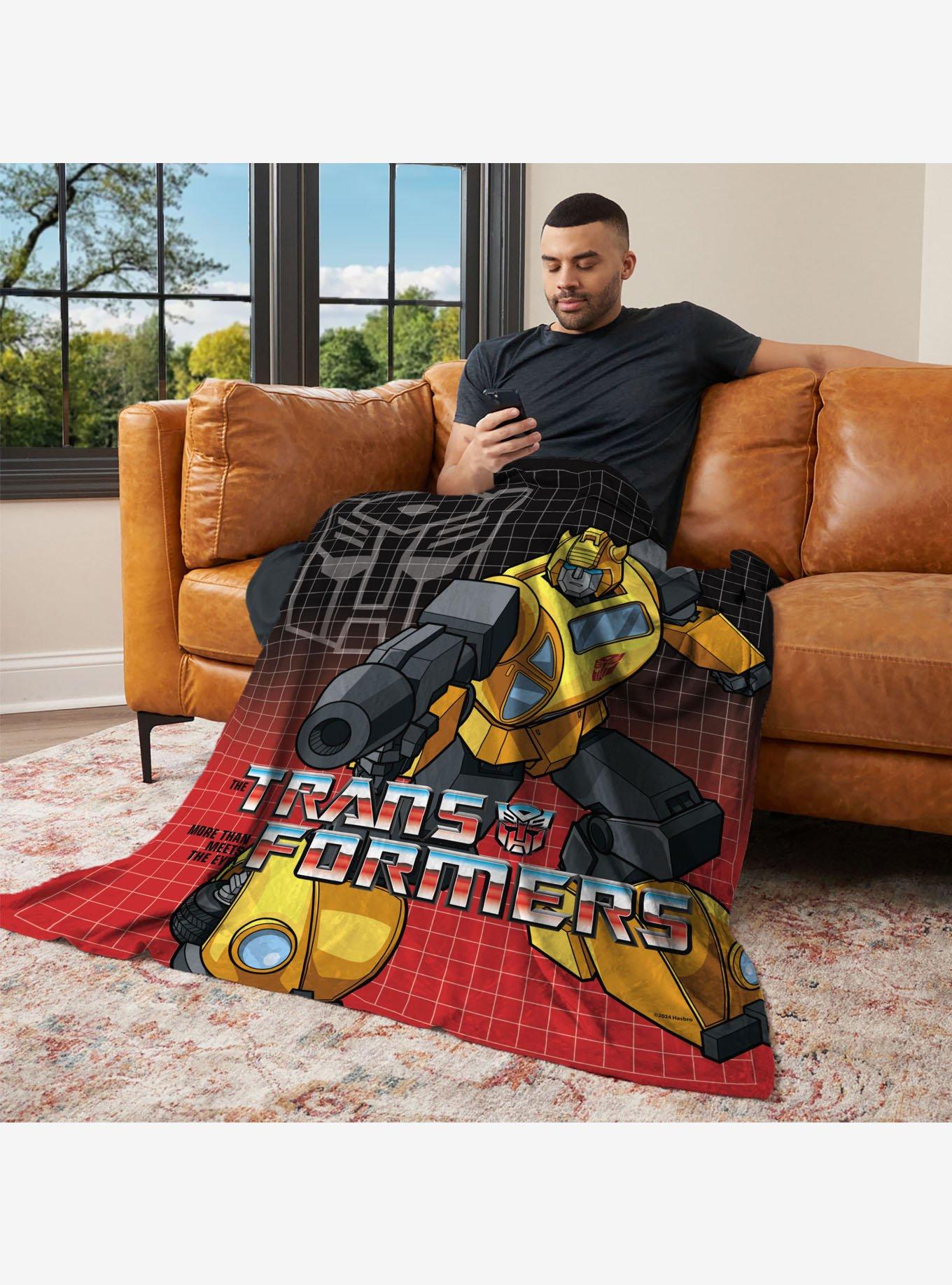 Transformers G1 Grid Bumblebee 50x60" Silk Touch Throw Blanket, , alternate
