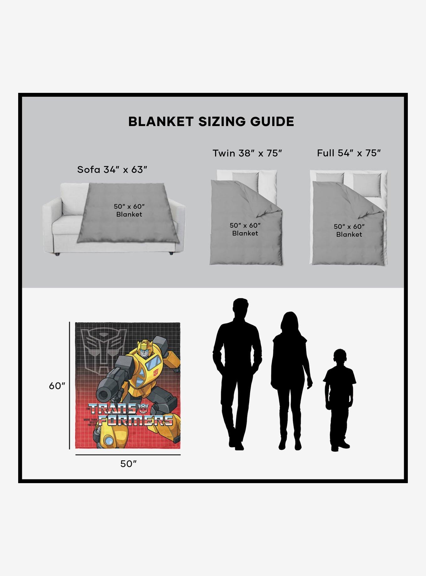 Transformers G1 Grid Bumblebee 50x60" Silk Touch Throw Blanket, , alternate
