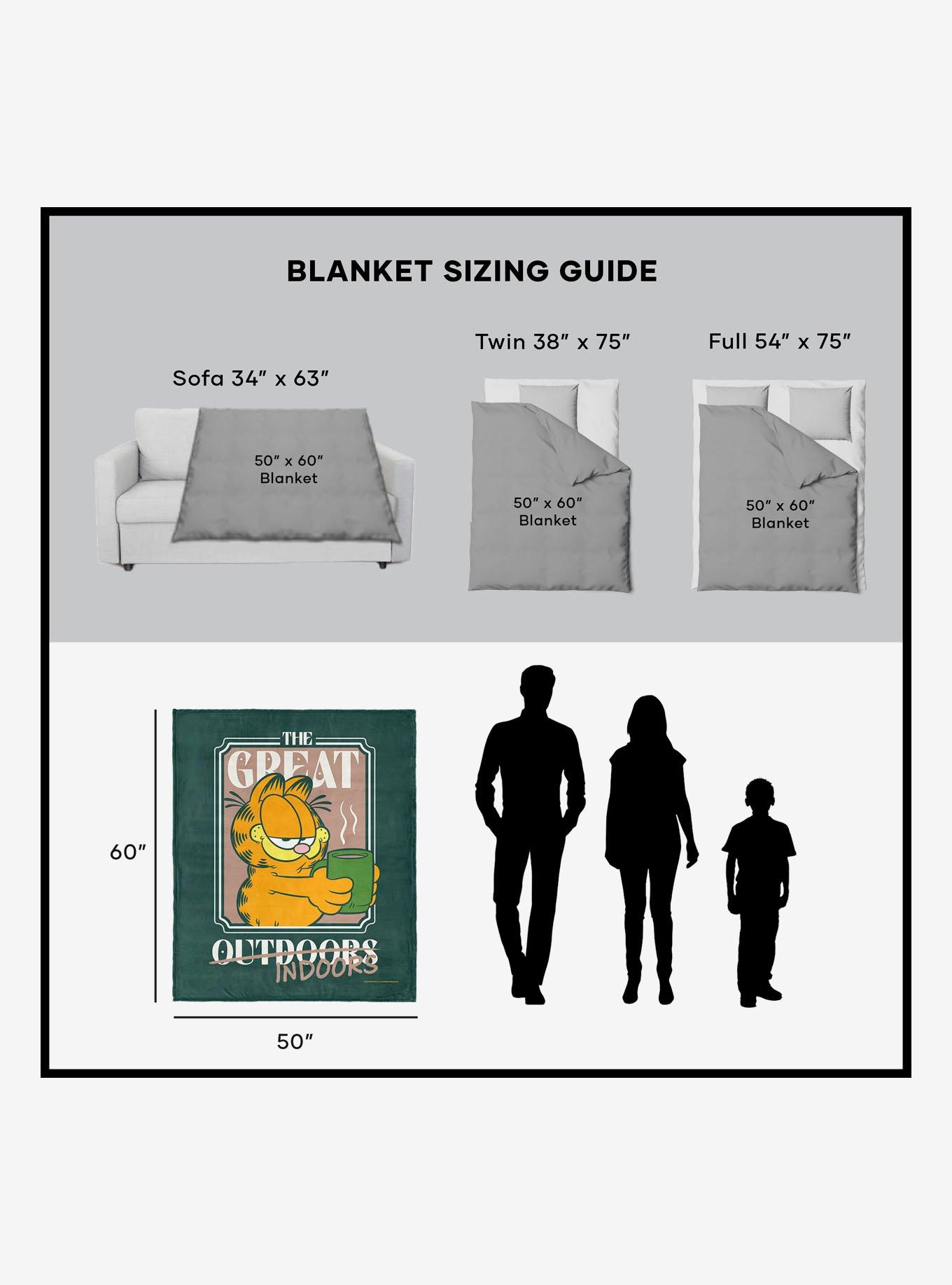 Garfield The Great Indoors Silk Touch Sherpa Throw Blanket, , alternate