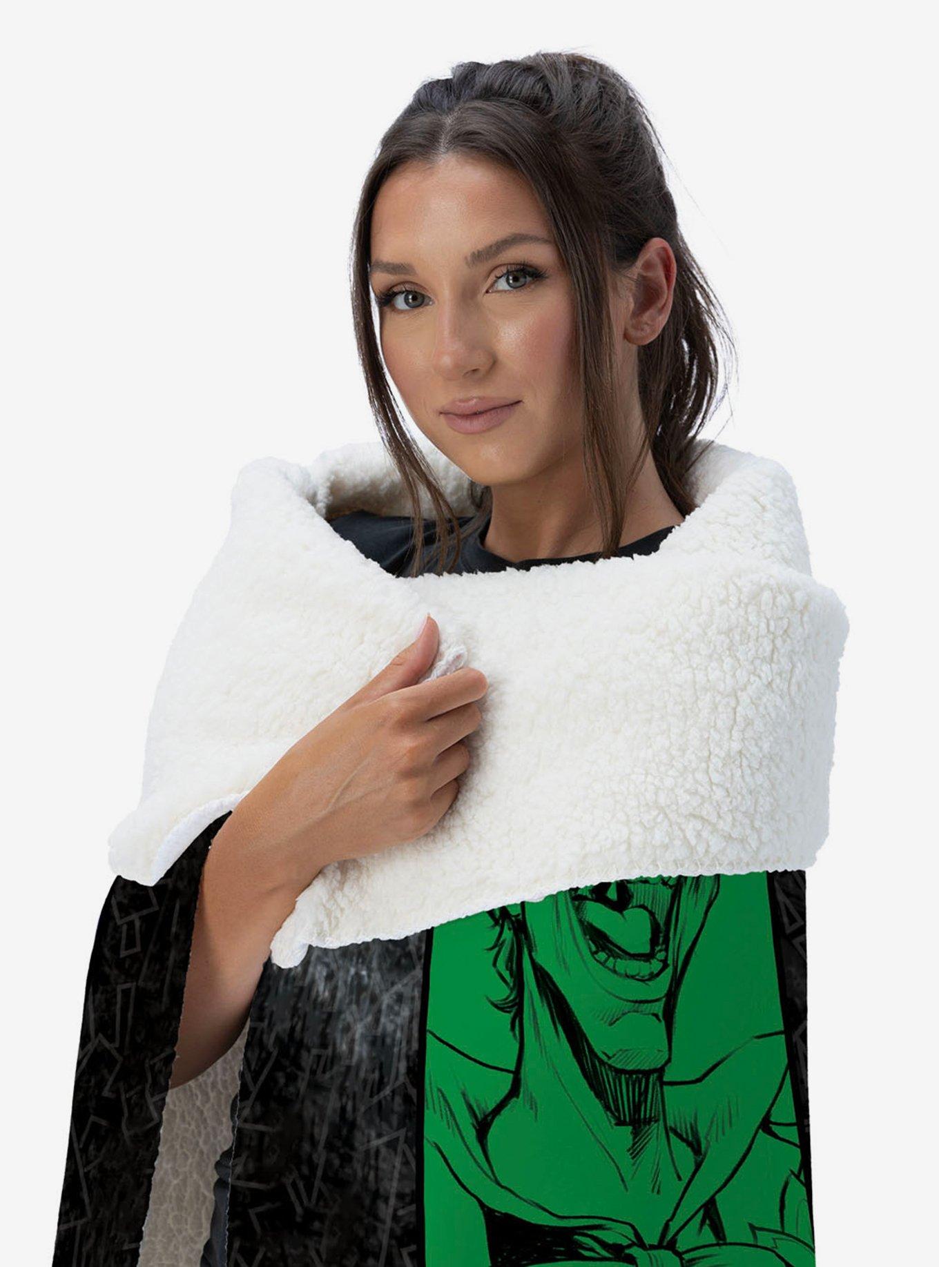 DC Comics Gotham Grin Silk Touch Sherpa Throw Blanket, , alternate