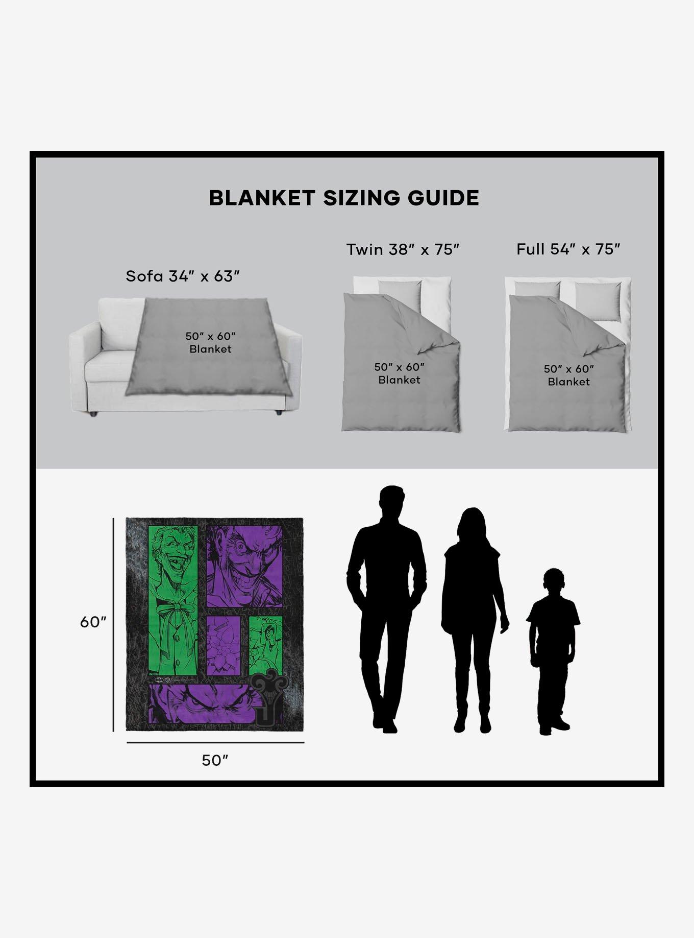 DC Comics Gotham Grin Silk Touch Sherpa Throw Blanket, , alternate