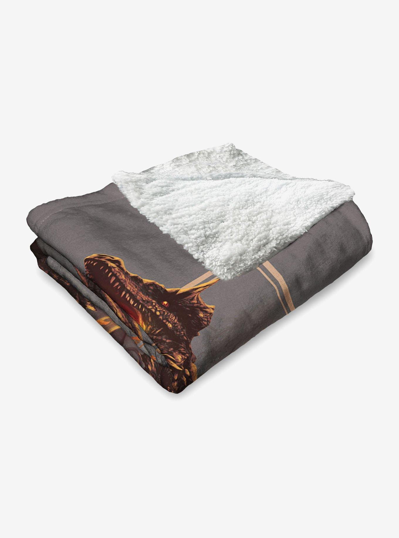 House of the Dragon Let It Reign Silk Touch Sherpa Throw Blanket, , alternate