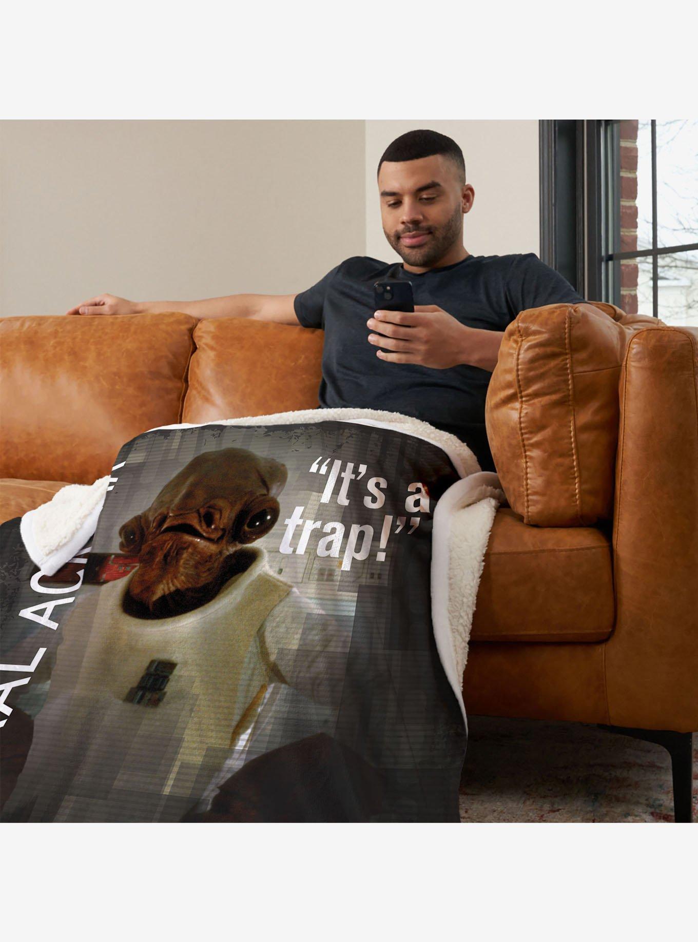 Star Wars Classic Quotes Admiral Ackbar Silk Touch Sherpa Throw Blanket, , hi-res