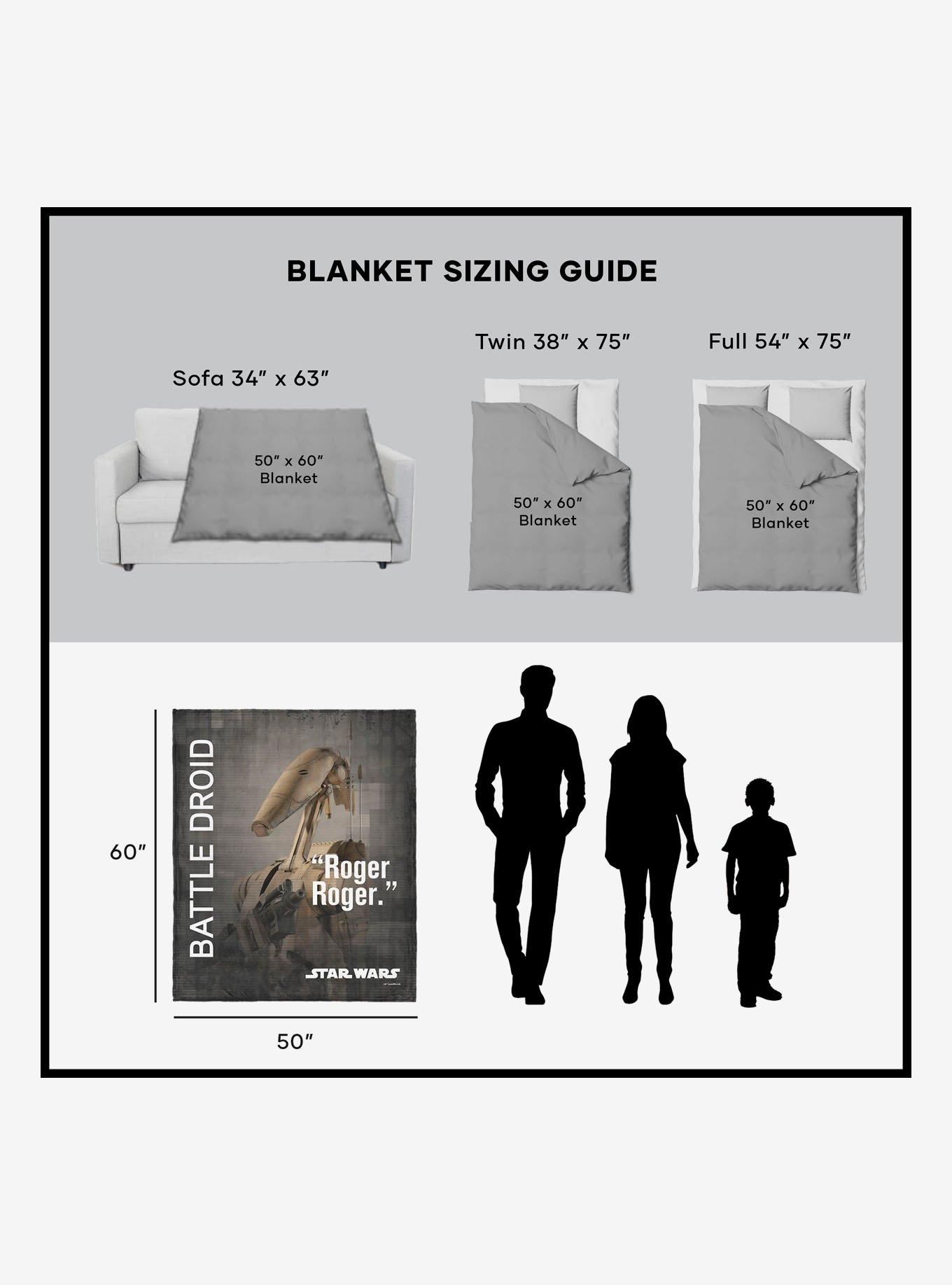 Star Wars Classic Quotes Battle Droid Silk Touch Sherpa Throw Blanket, , alternate