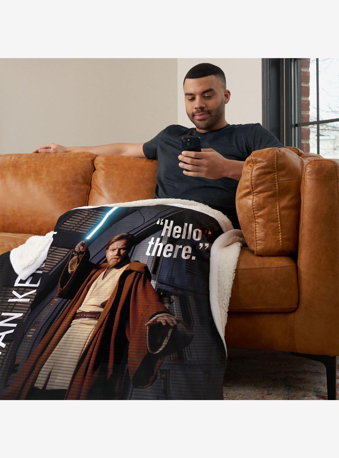 Star Wars Classic Quotes Obi-Wan Kenobi Silk Touch Sherpa Throw Blanket, , alternate